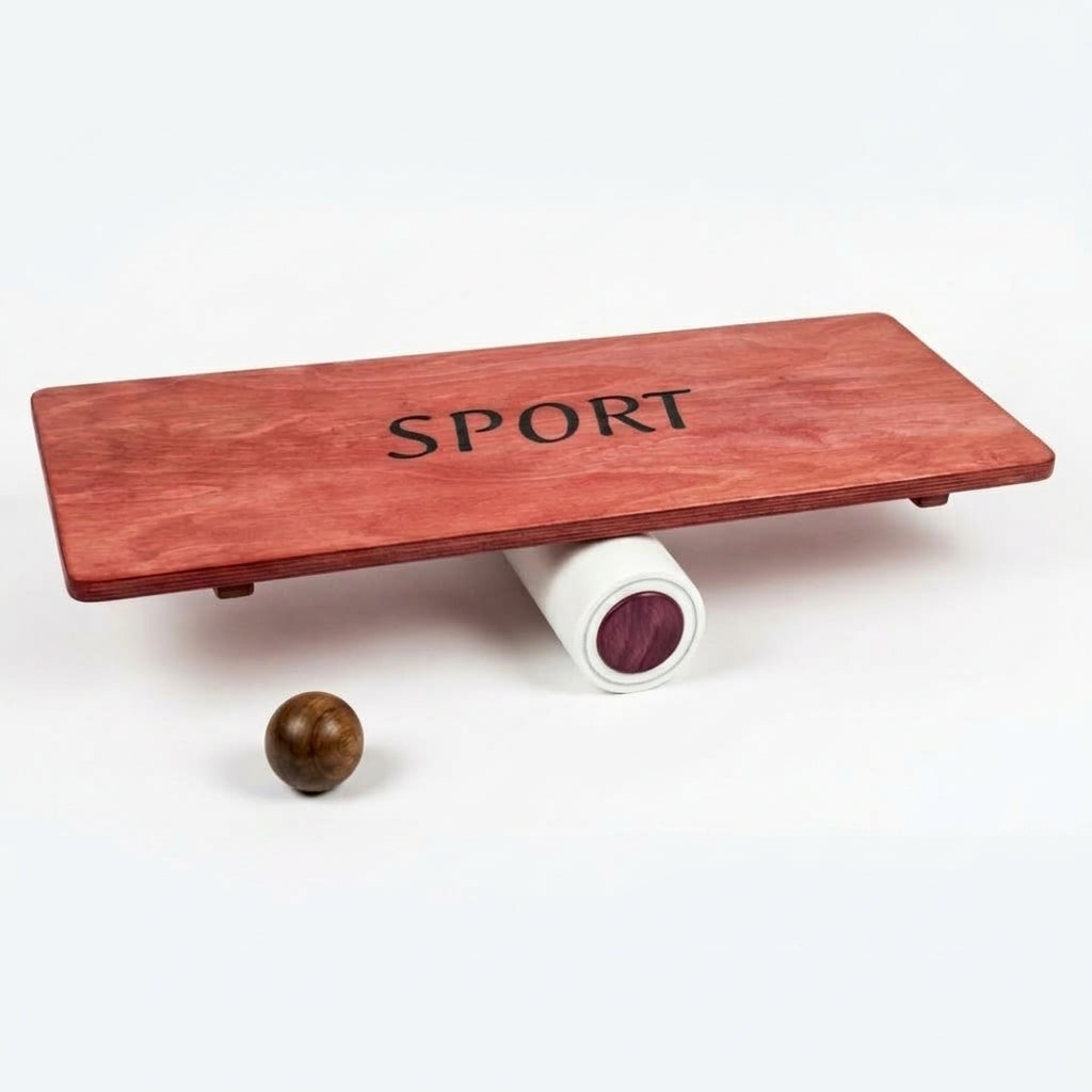3D Toplu ve Silindirli Denge Tahtası Seti - İleri Seviye (73x28 cm) | Sport Serisi