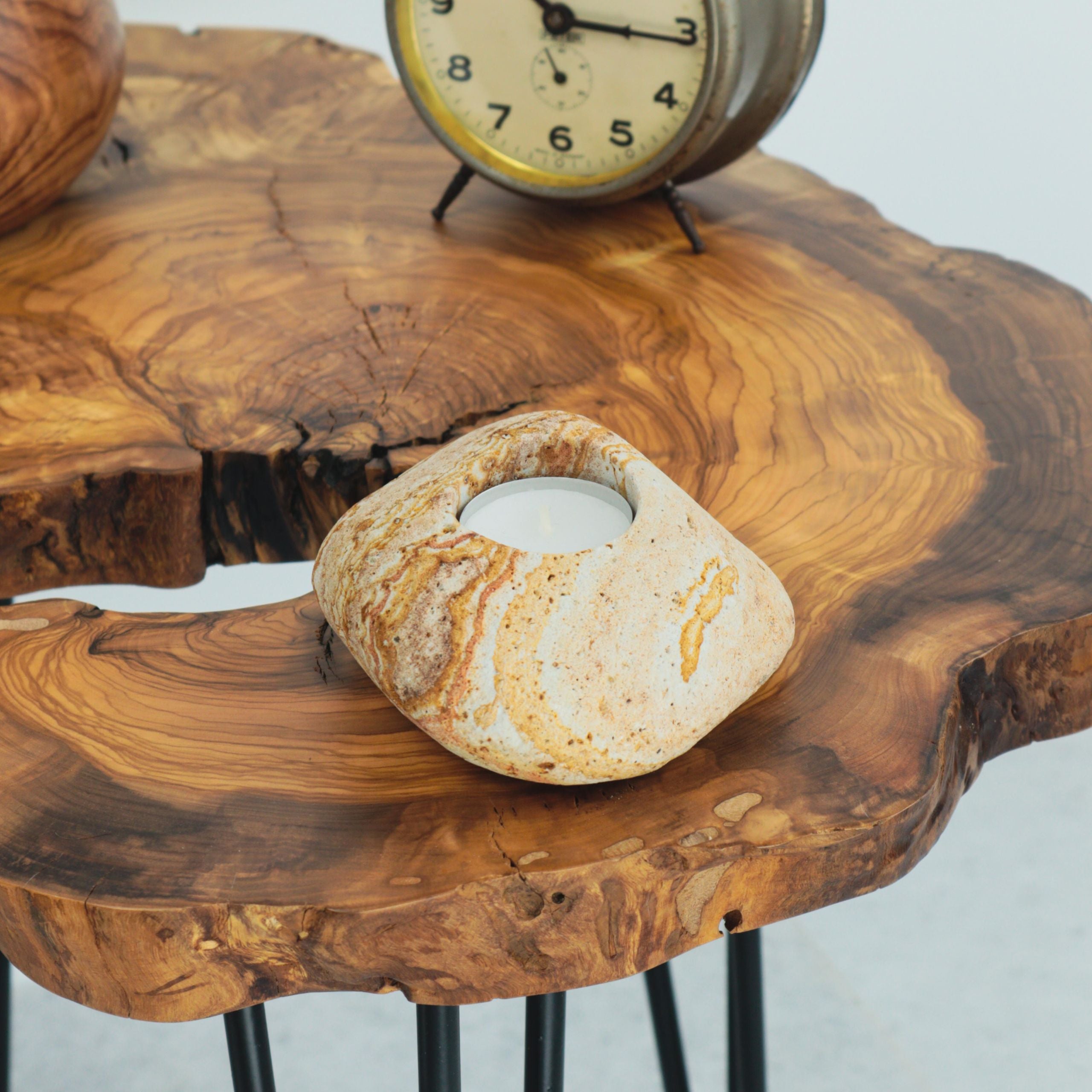 Doğal Taş Rainbow Tealight Mumluk