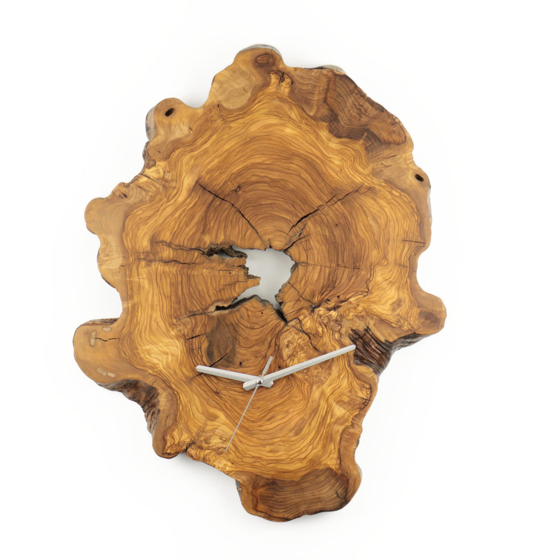 Duvar Saati Zeytin Ağacı Doğal Kesit