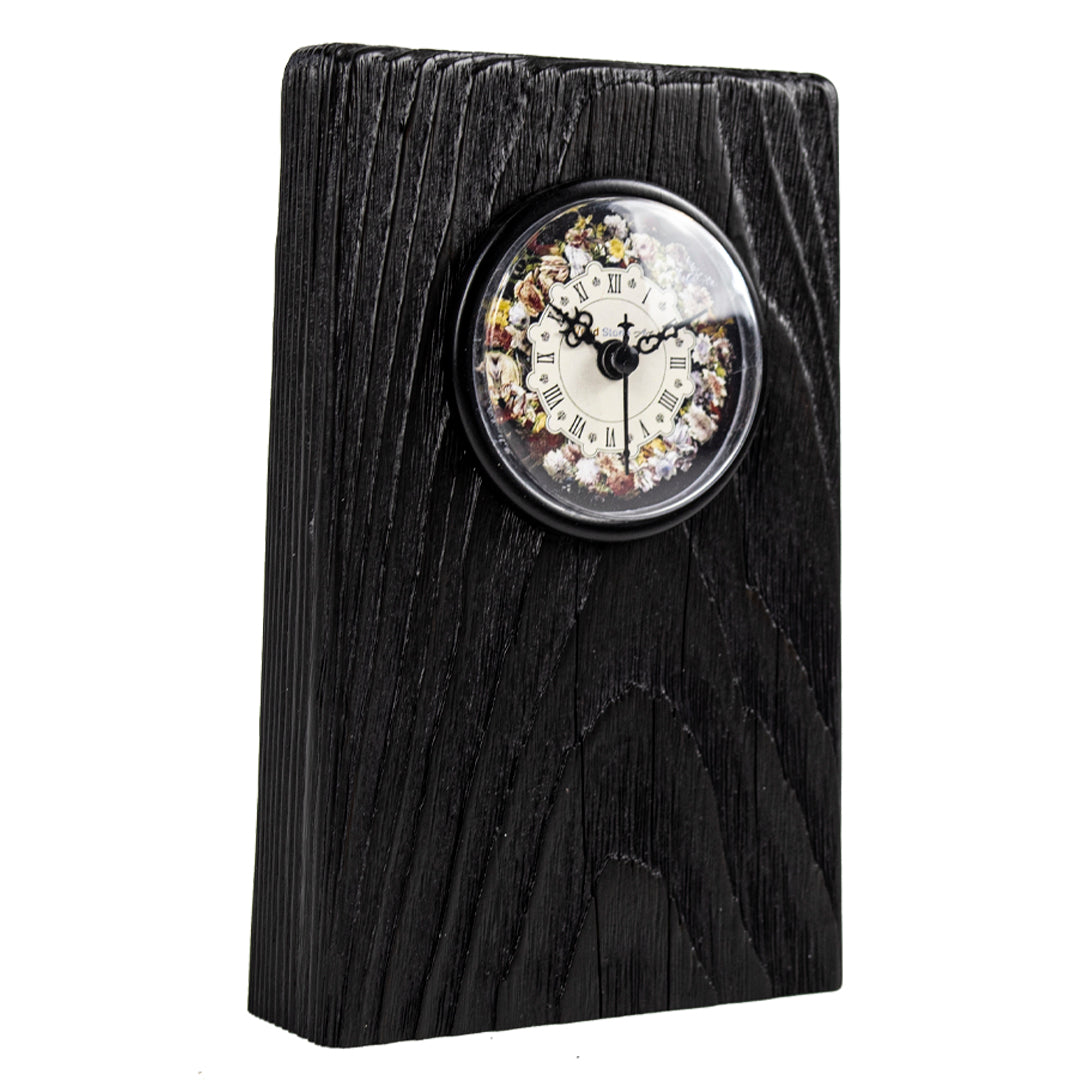 Köknar Ağacı Siyah Masa Saati