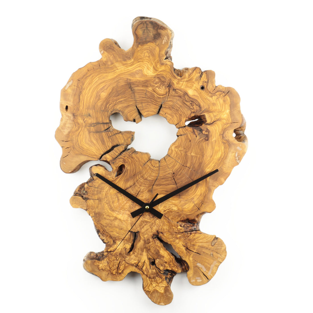 Duvar Saati Zeytin Ağacı Doğal Kesit