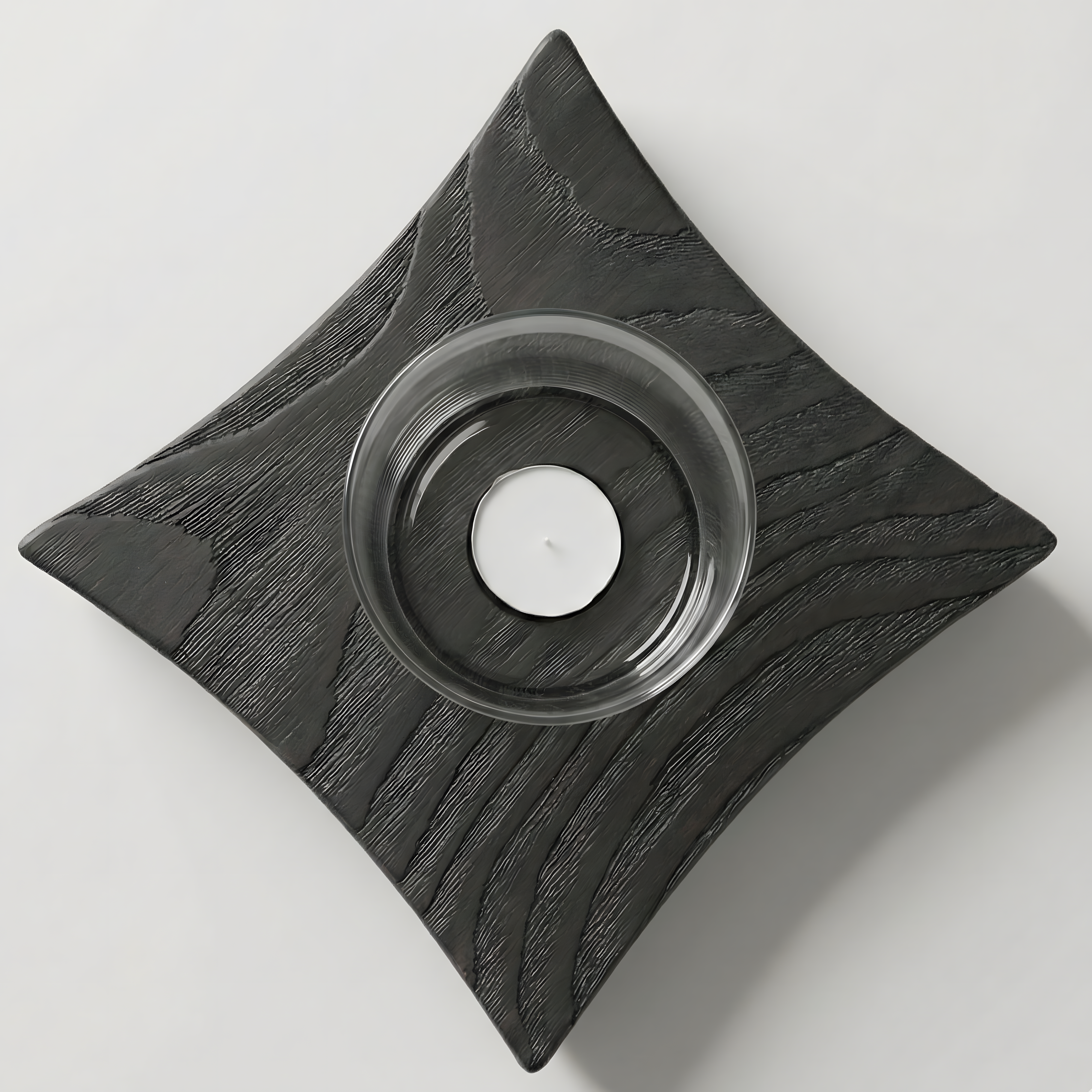 Siyah Tealight Dış Mekan Mumluk