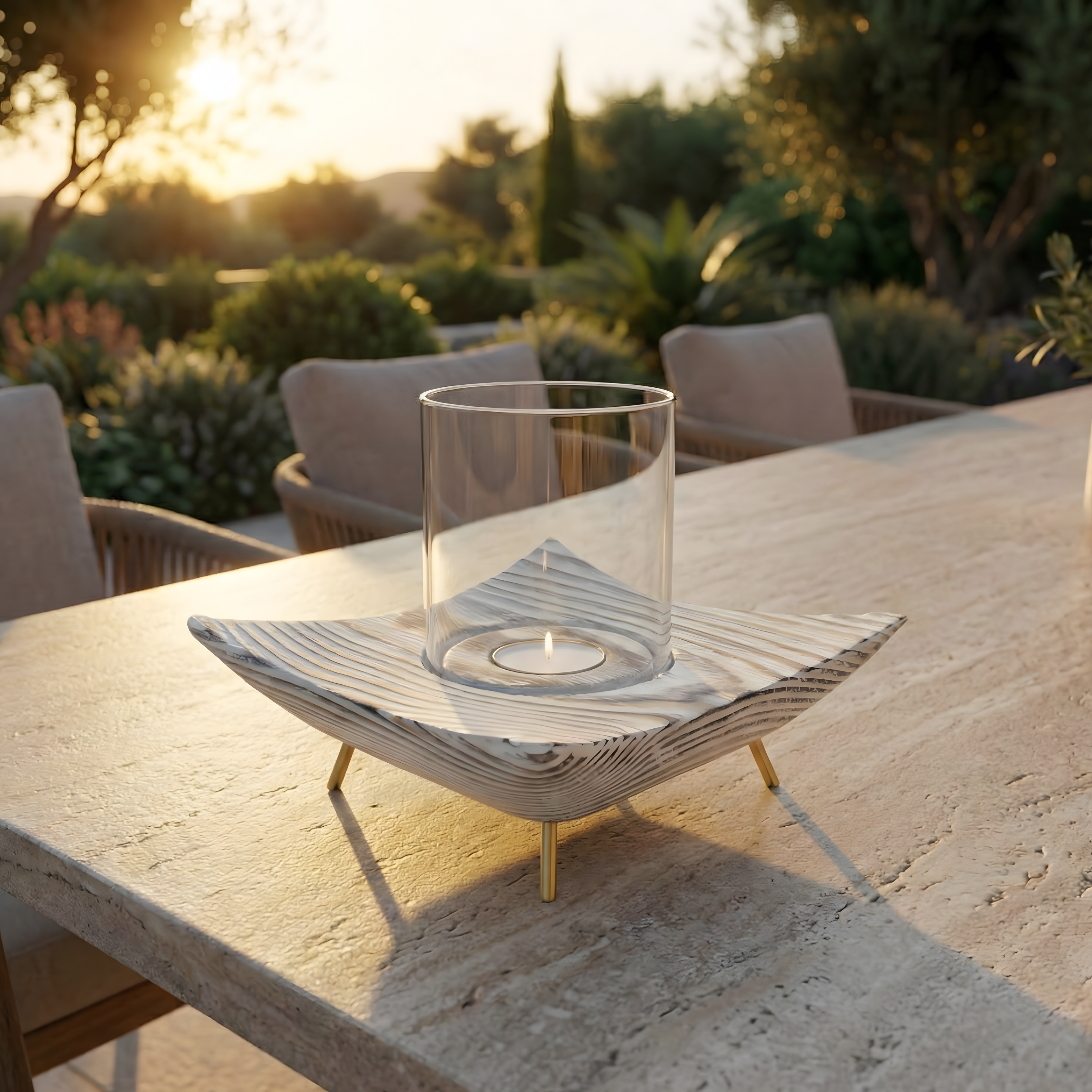 Eskitme Tealight Dış Mekan Mumluk