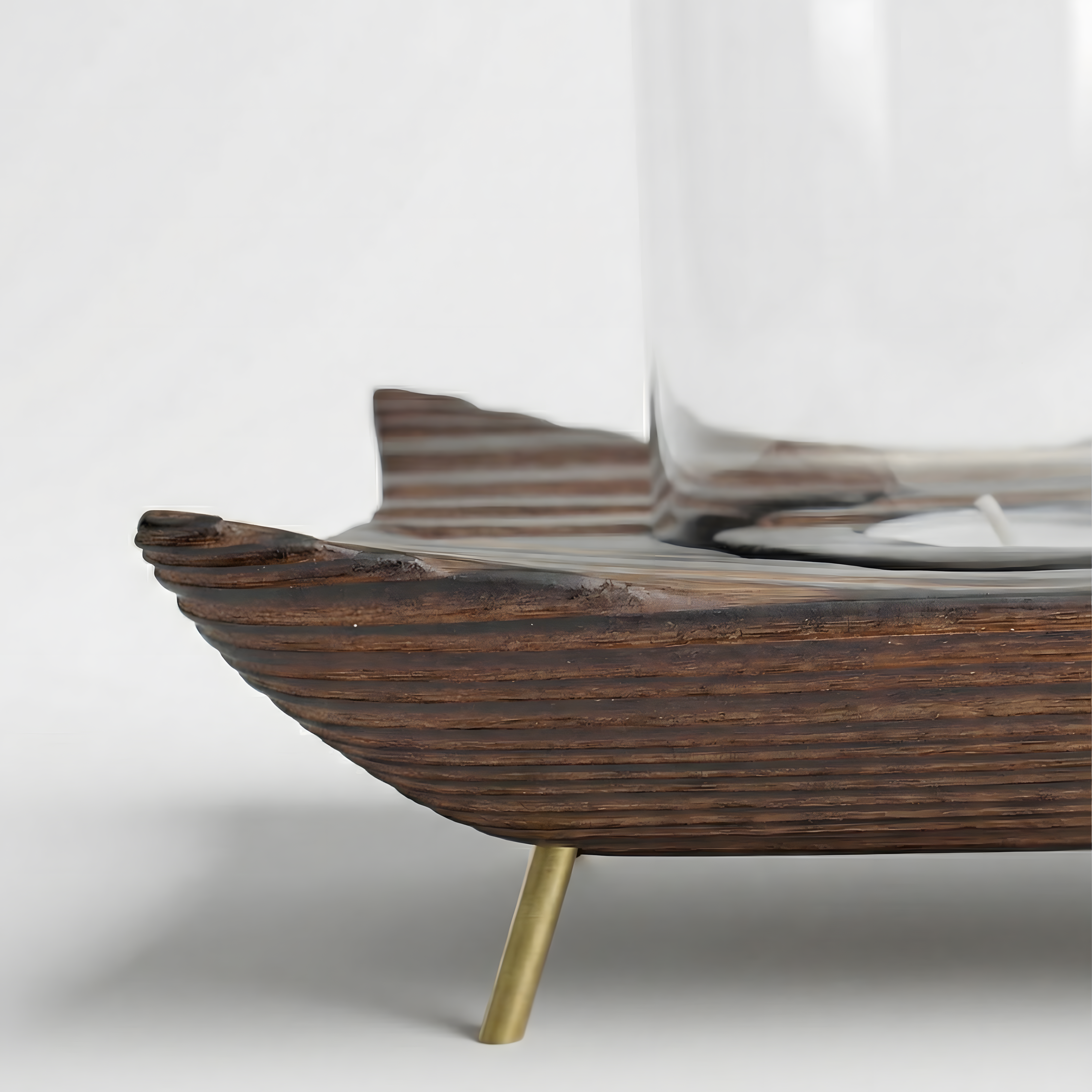 Ceviz Rengi Tealight Dış Mekan Mumluk