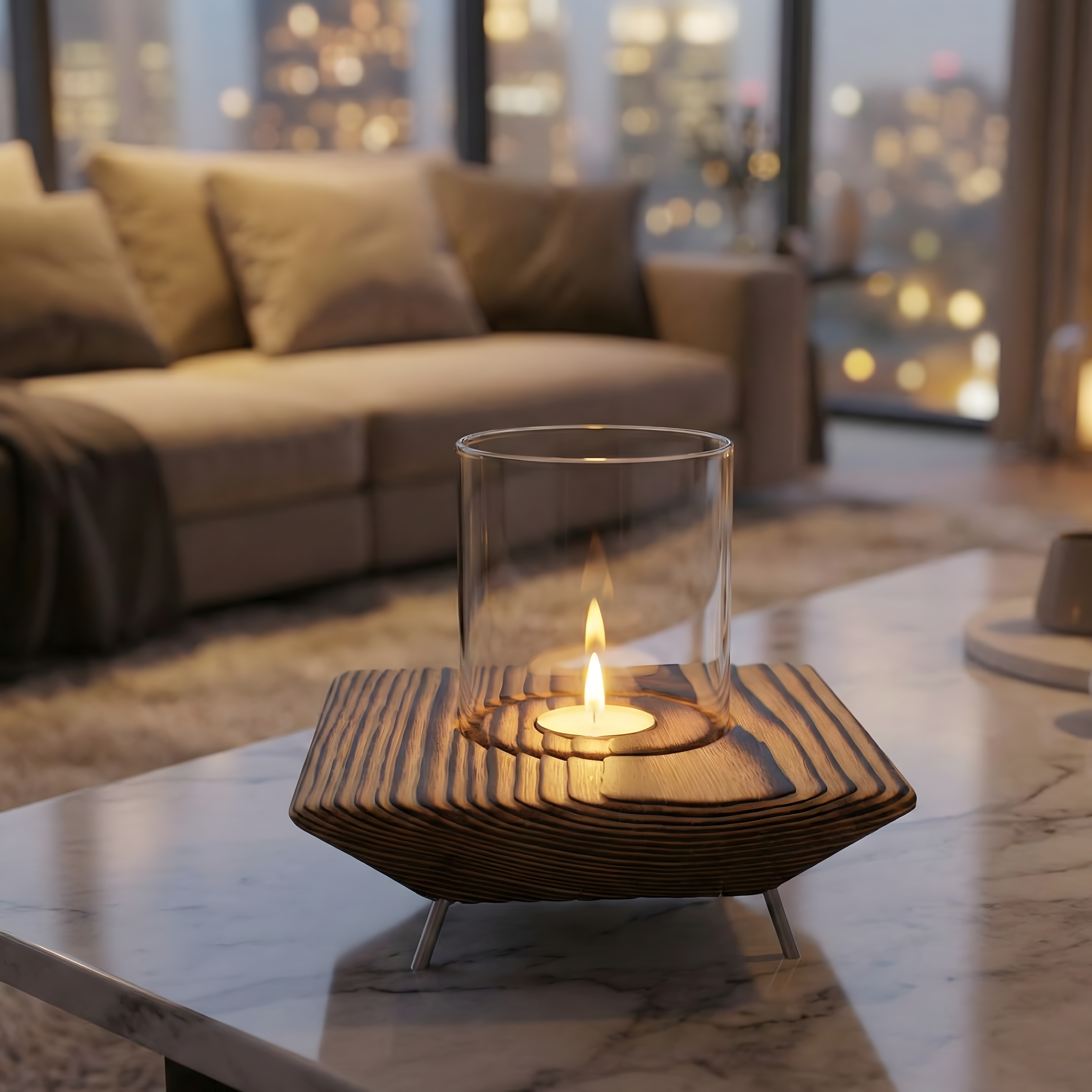 Doğal Renk Tealight Mumluk