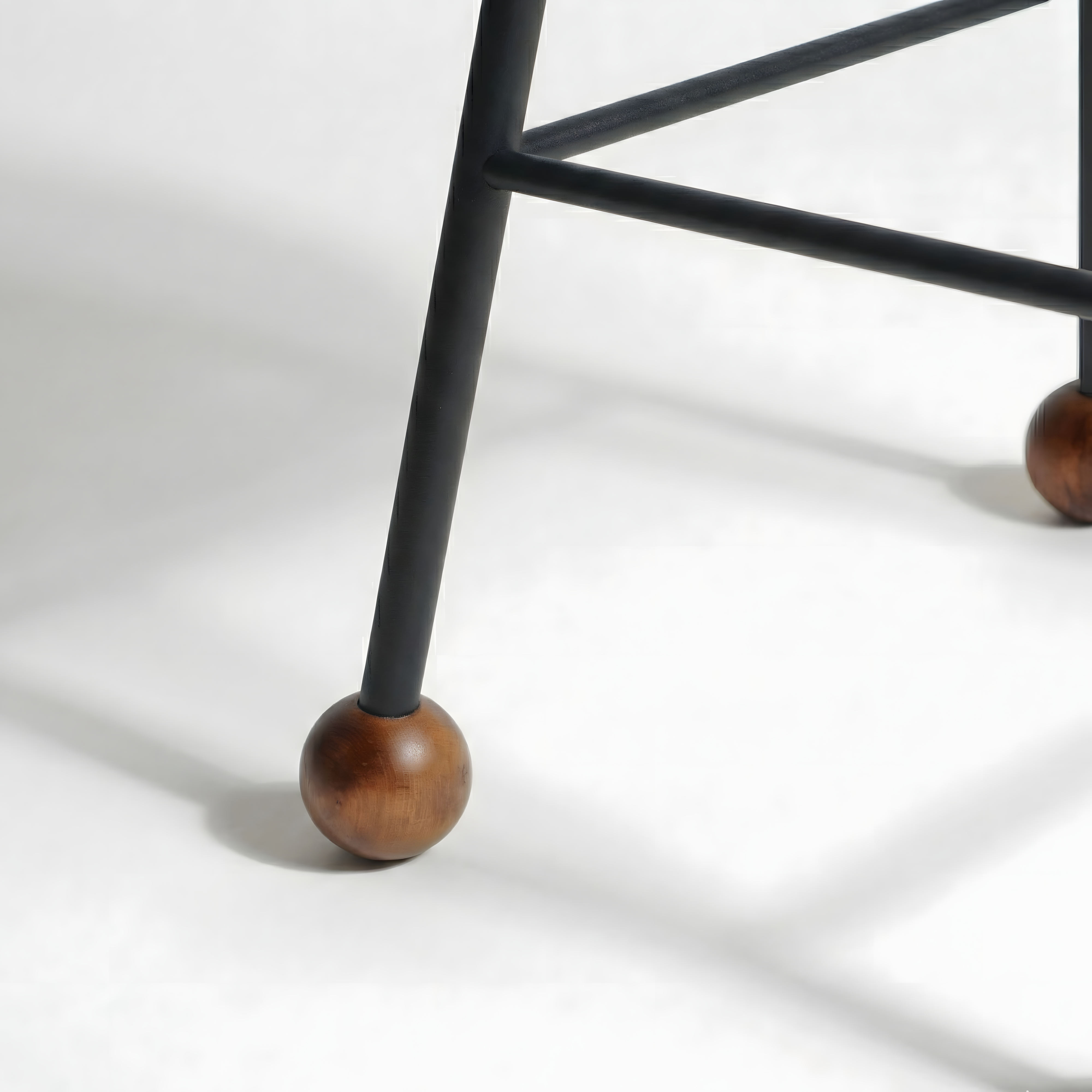 Bar Taburesi Ahşap Siyah Metal Ayaklı – 75cm