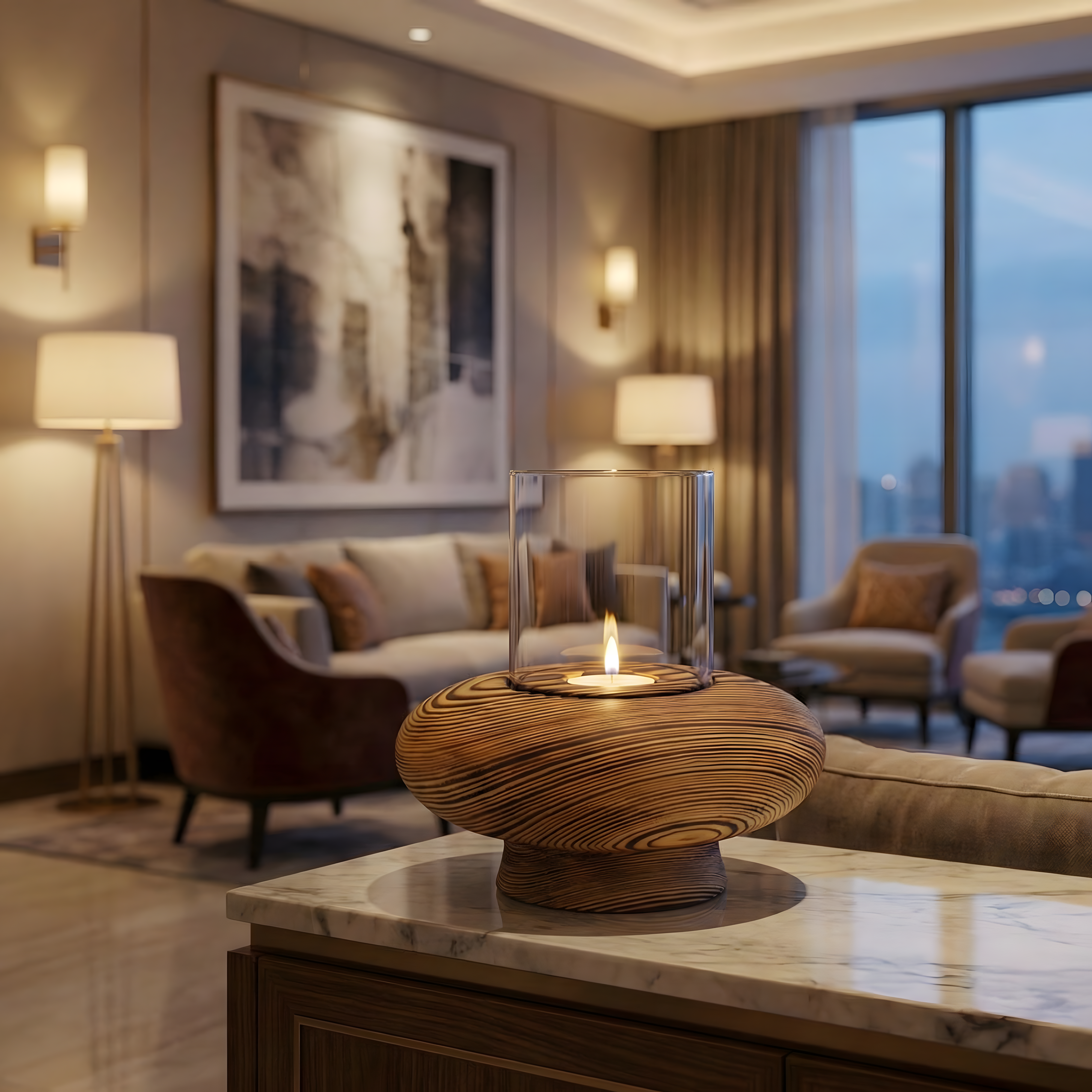 Doğal Renk Tealight Dış Mekan Mumluk