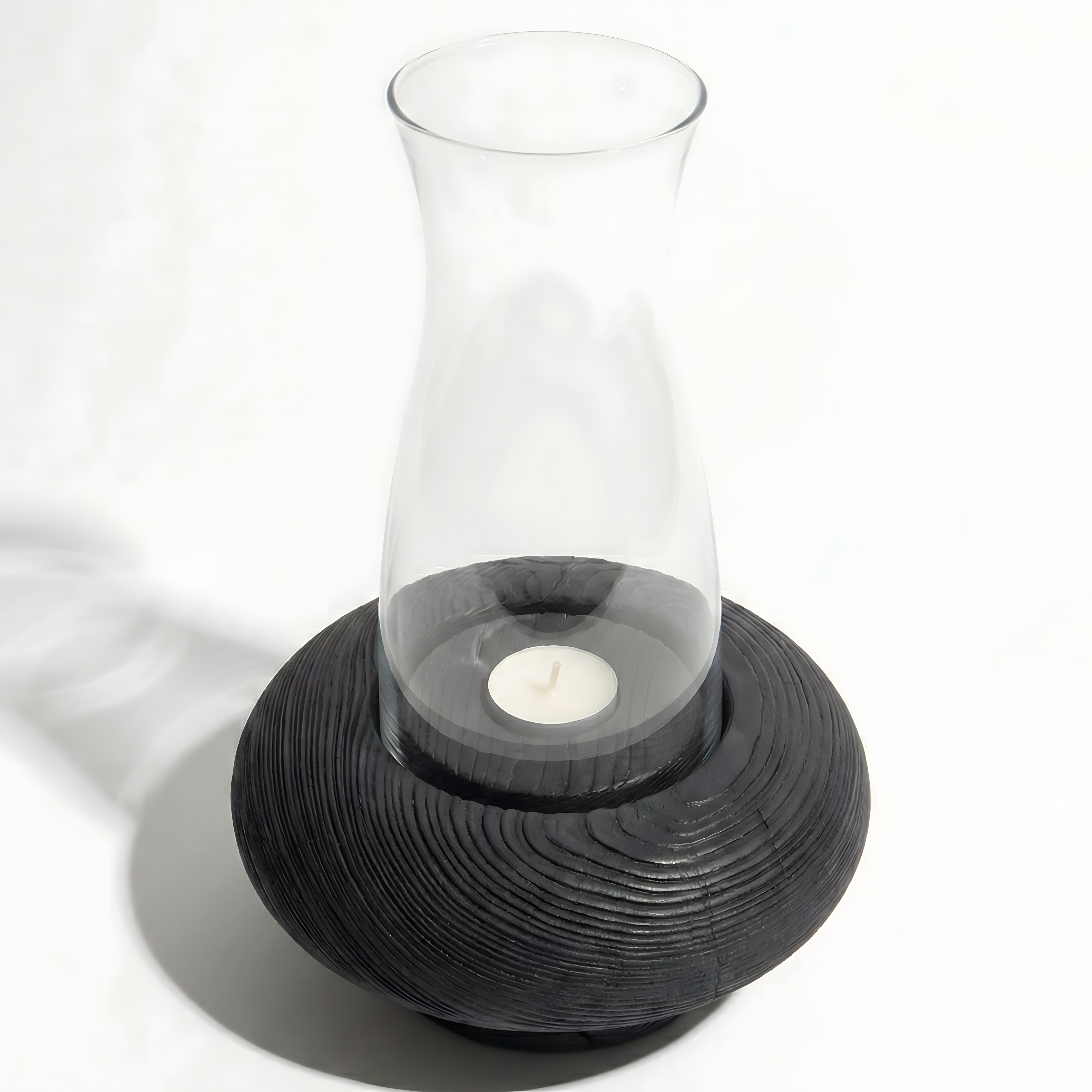 Siyah Tealight Dış Mekan Mumluk