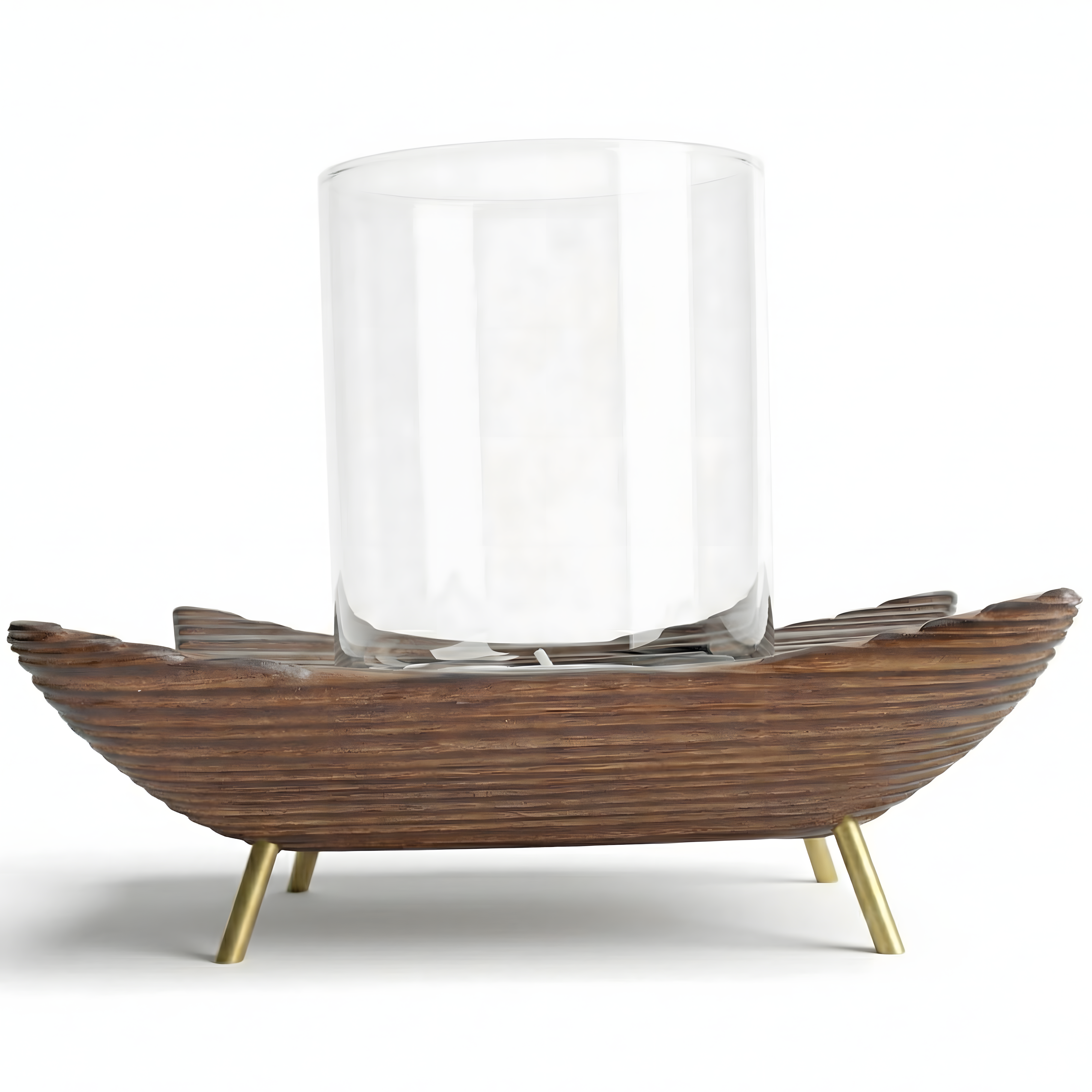 Ceviz Rengi Tealight Dış Mekan Mumluk
