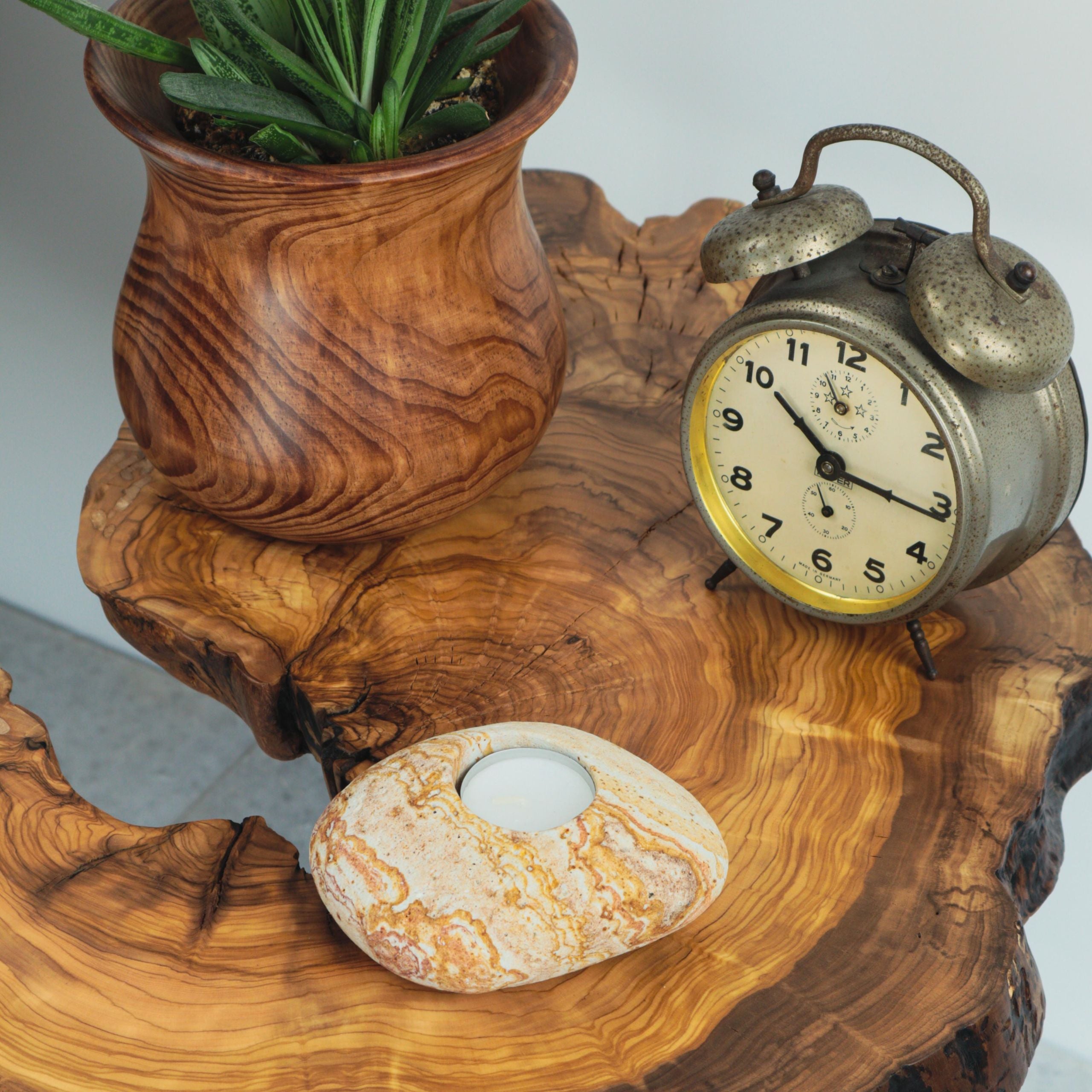 Doğal Taş Rainbow Tealight Mumluk