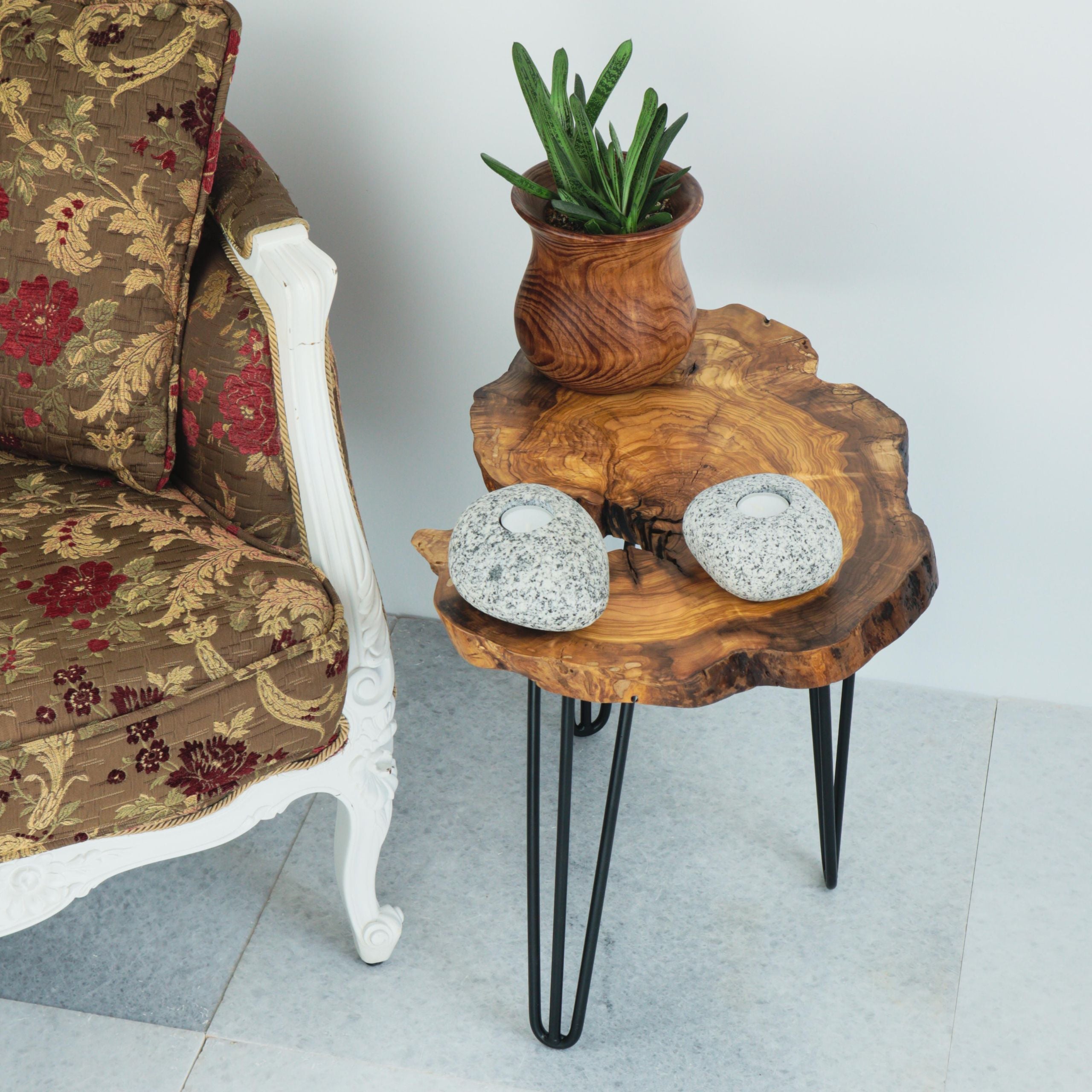 Doğal Taş Bergama Graniti Tealight Mumluk