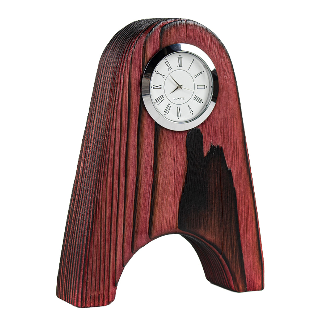 Köknar Ağacı Kırmızı Masa Saati