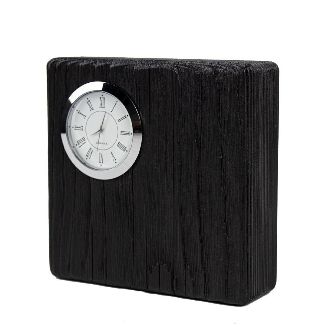 Köknar Ağacı Siyah Masa Saati