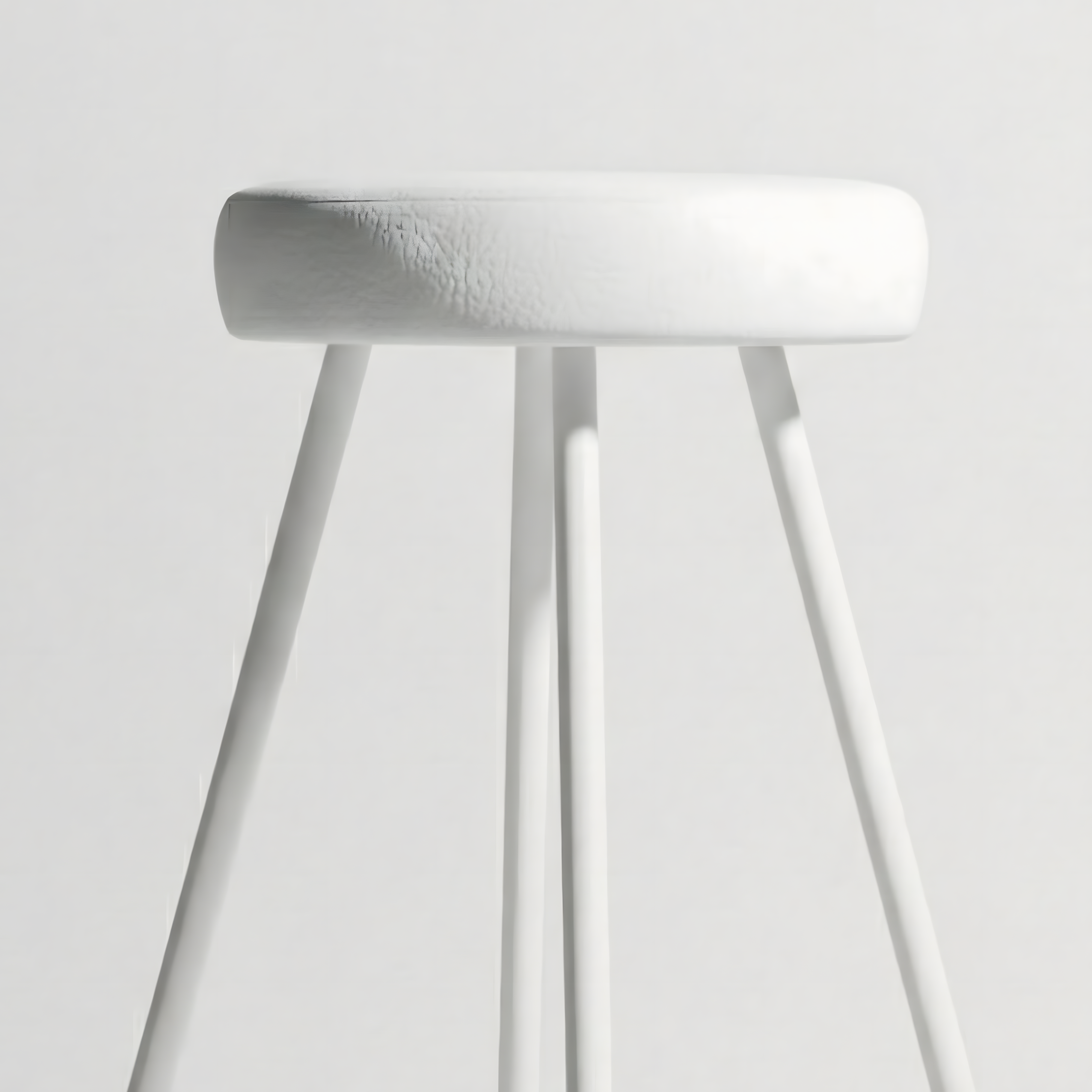 Bar Taburesi Deri Döşemeli Bembeyaz Metal Ayaklı – 75cm