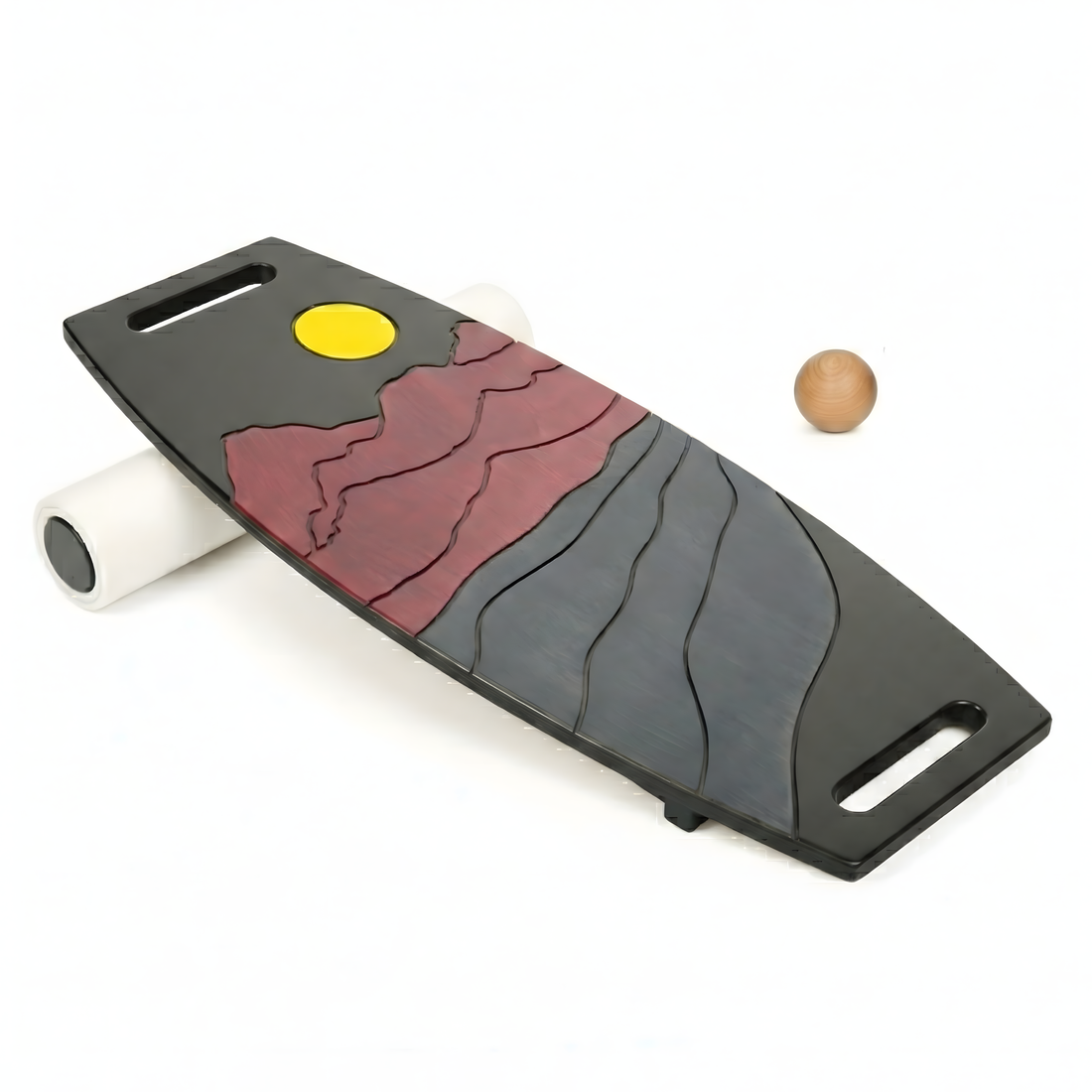 Denge Tahtası Renkli Balance Roller Board Çift Fonksiyonlu Sörf Eğitim Tahtası Kaykay Eğitim Tahtası 73 x 31 CM – RB23