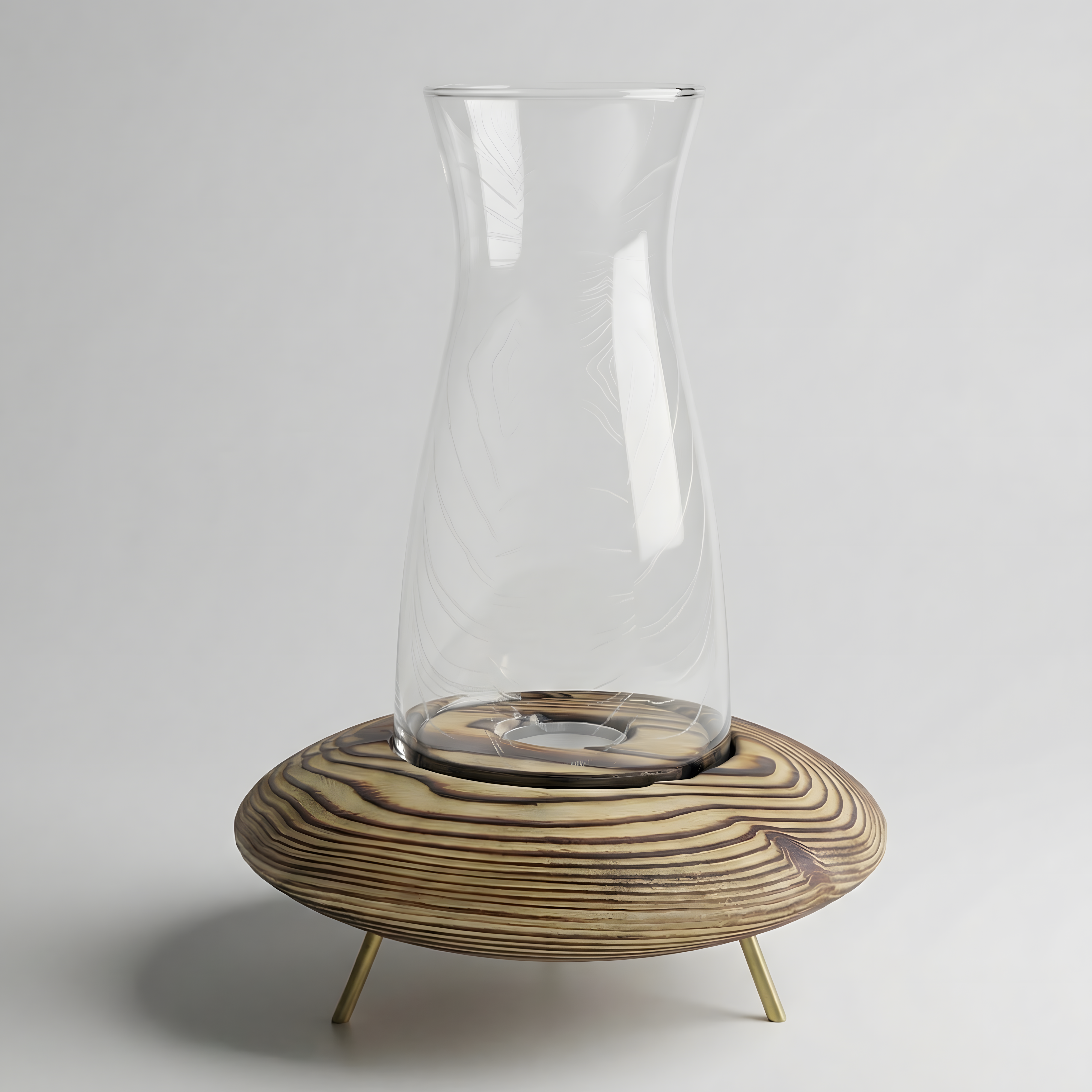 Fanuslu Doğal Renk Tealight Mumluk