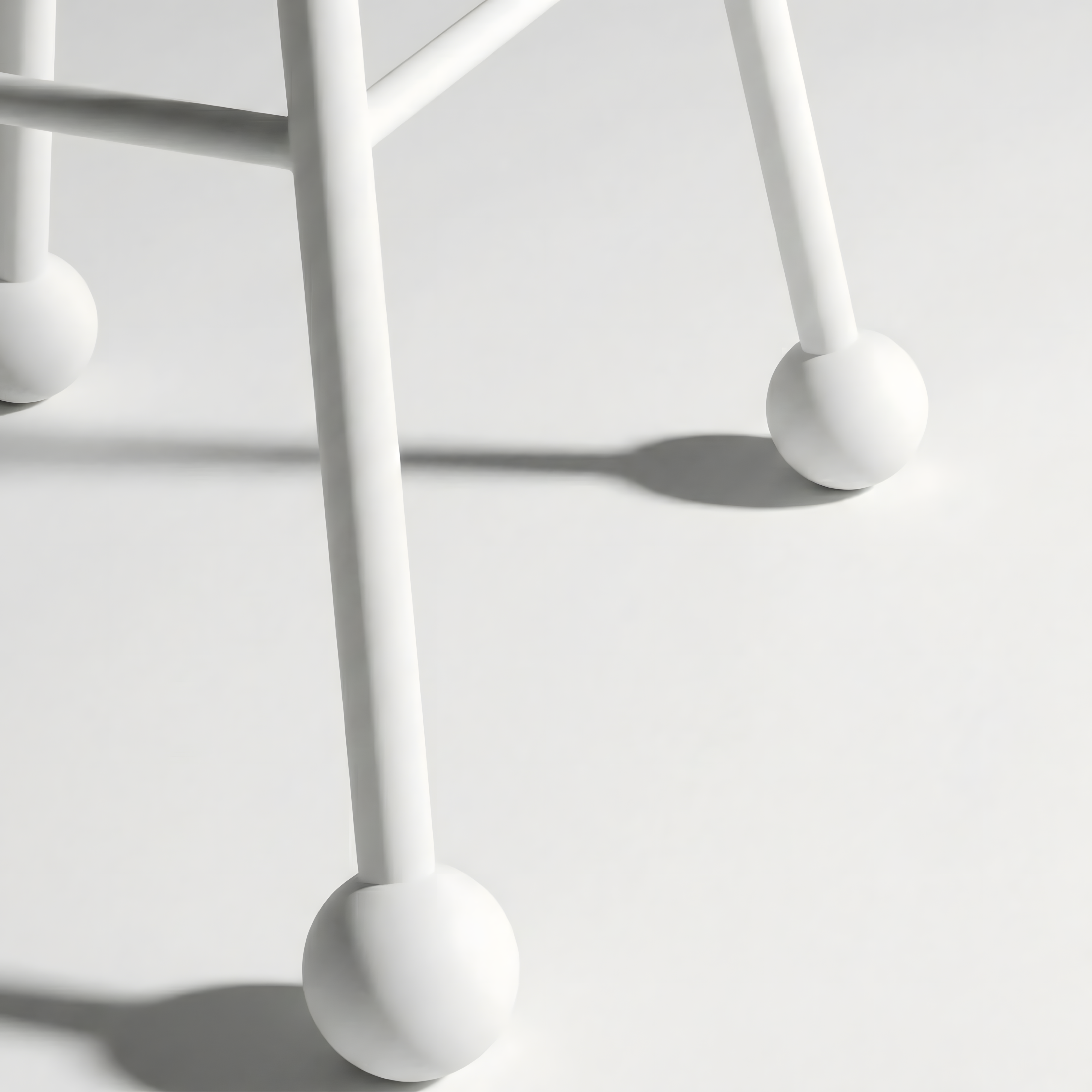 Bar Taburesi Deri Döşemeli Bembeyaz Metal Ayaklı – 75cm