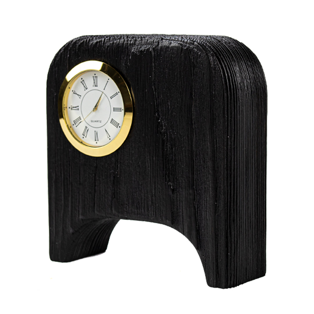 Köknar Ağacı Siyah Masa Saati