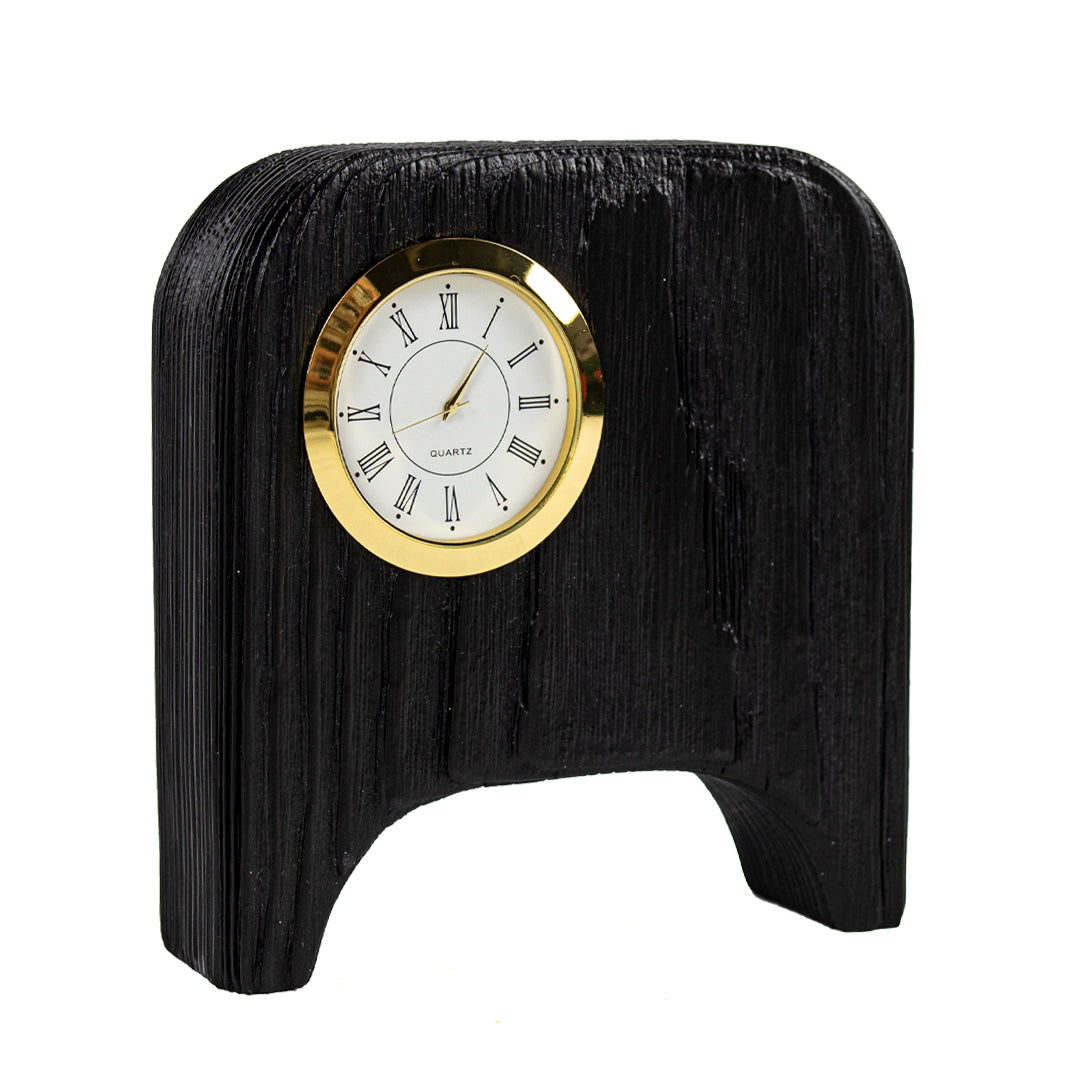 Köknar Ağacı Siyah Masa Saati