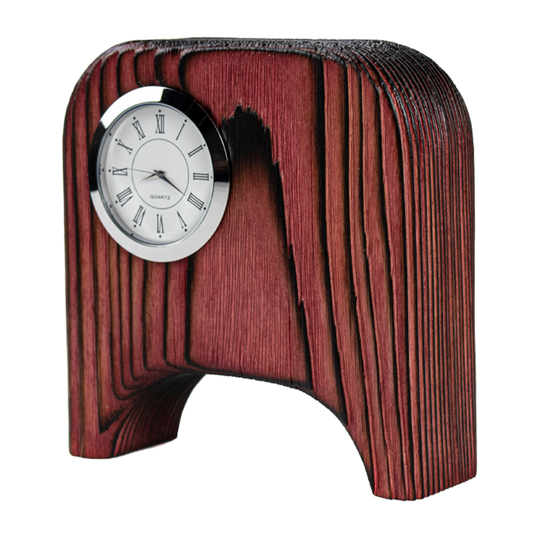 Köknar Ağacı Kırmızı Masa Saati