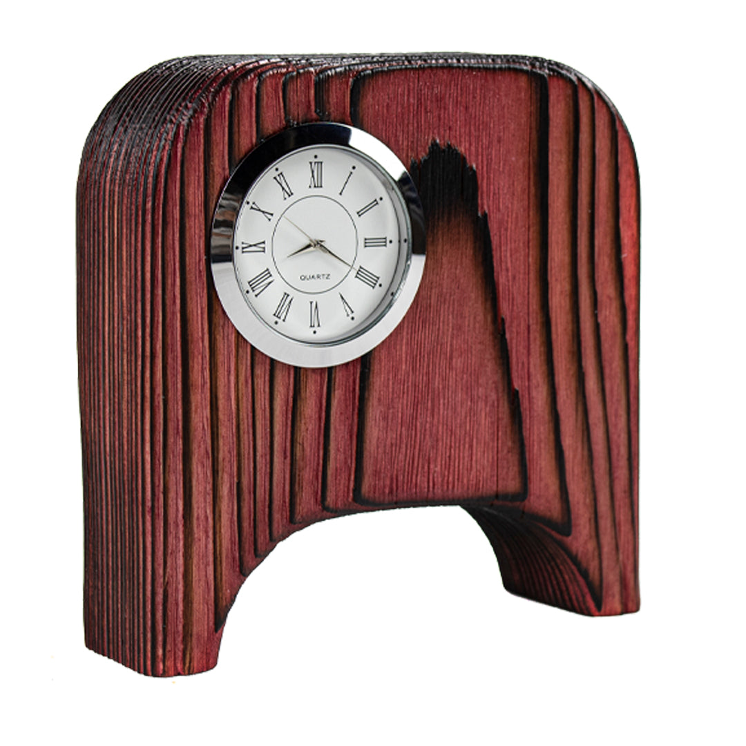 Köknar Ağacı Kırmızı Masa Saati