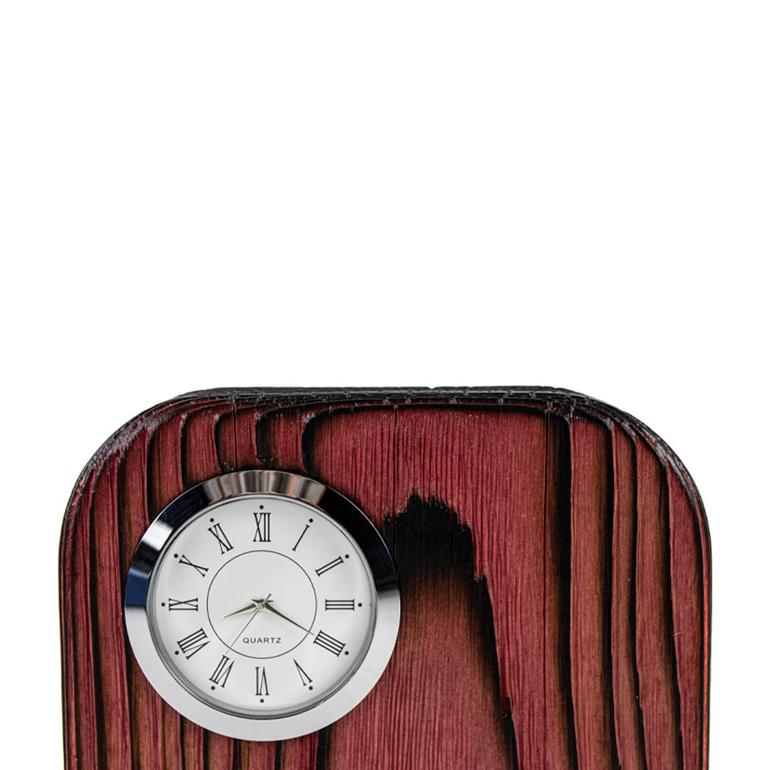 Köknar Ağacı Kırmızı Masa Saati