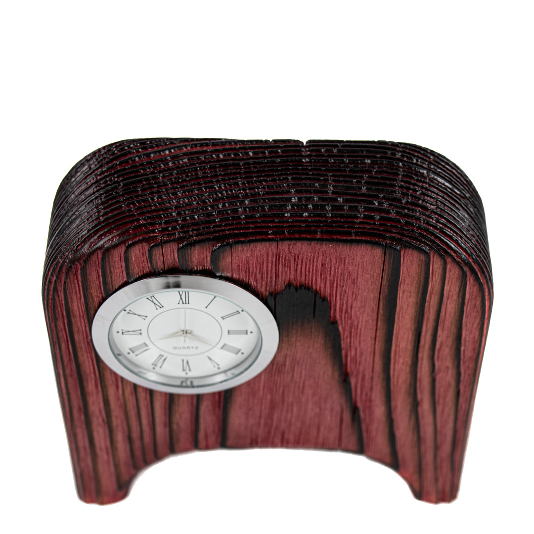 Köknar Ağacı Kırmızı Masa Saati