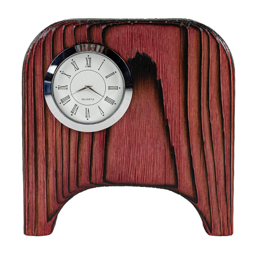 Köknar Ağacı Kırmızı Masa Saati