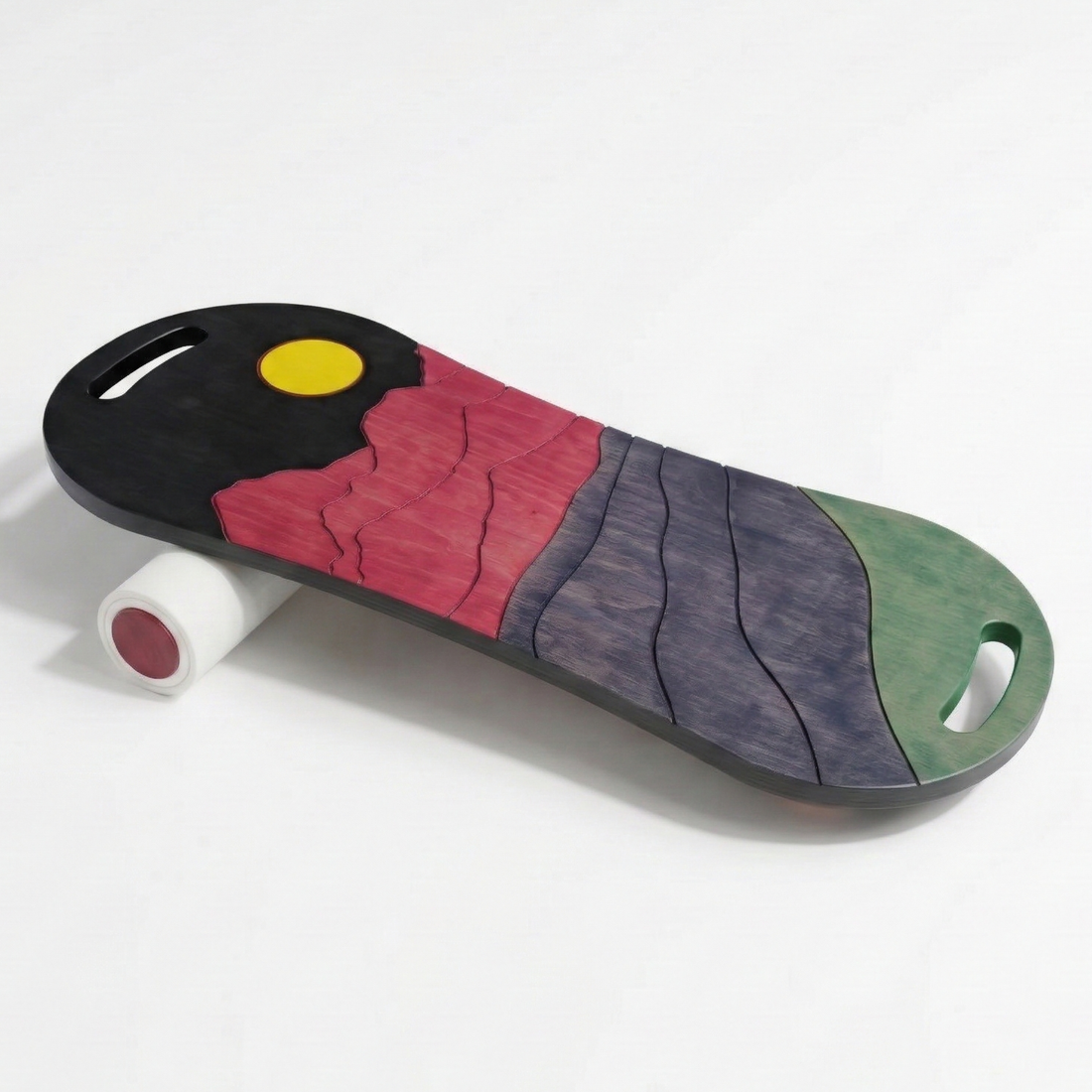 Denge Tahtası Sörf Eğitim Tahtası Kaykay Eğitim Tahtası Balance Board Roller Board Renkli 73 x 28 - RB30
