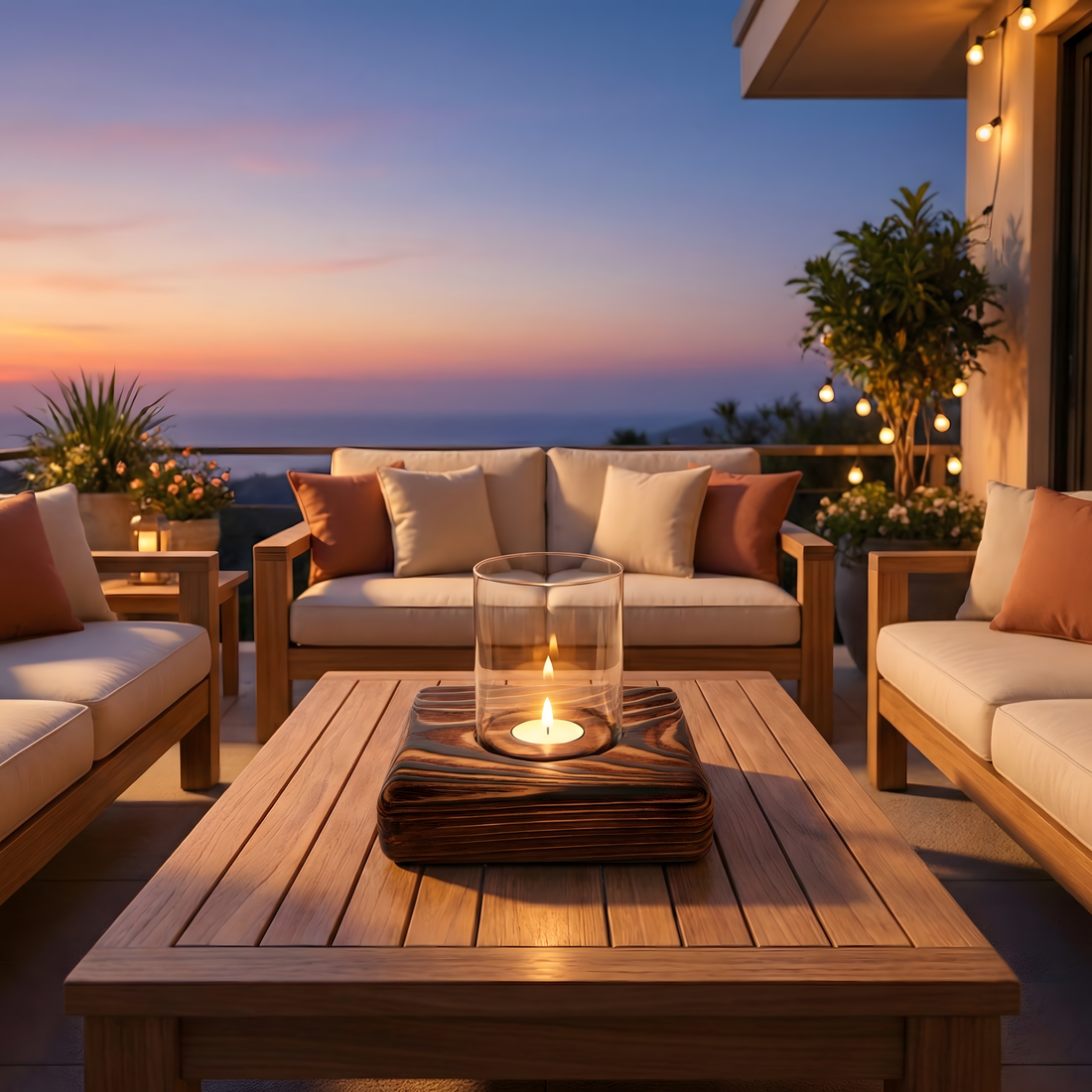 Ceviz Rengi Tealight Mumluk