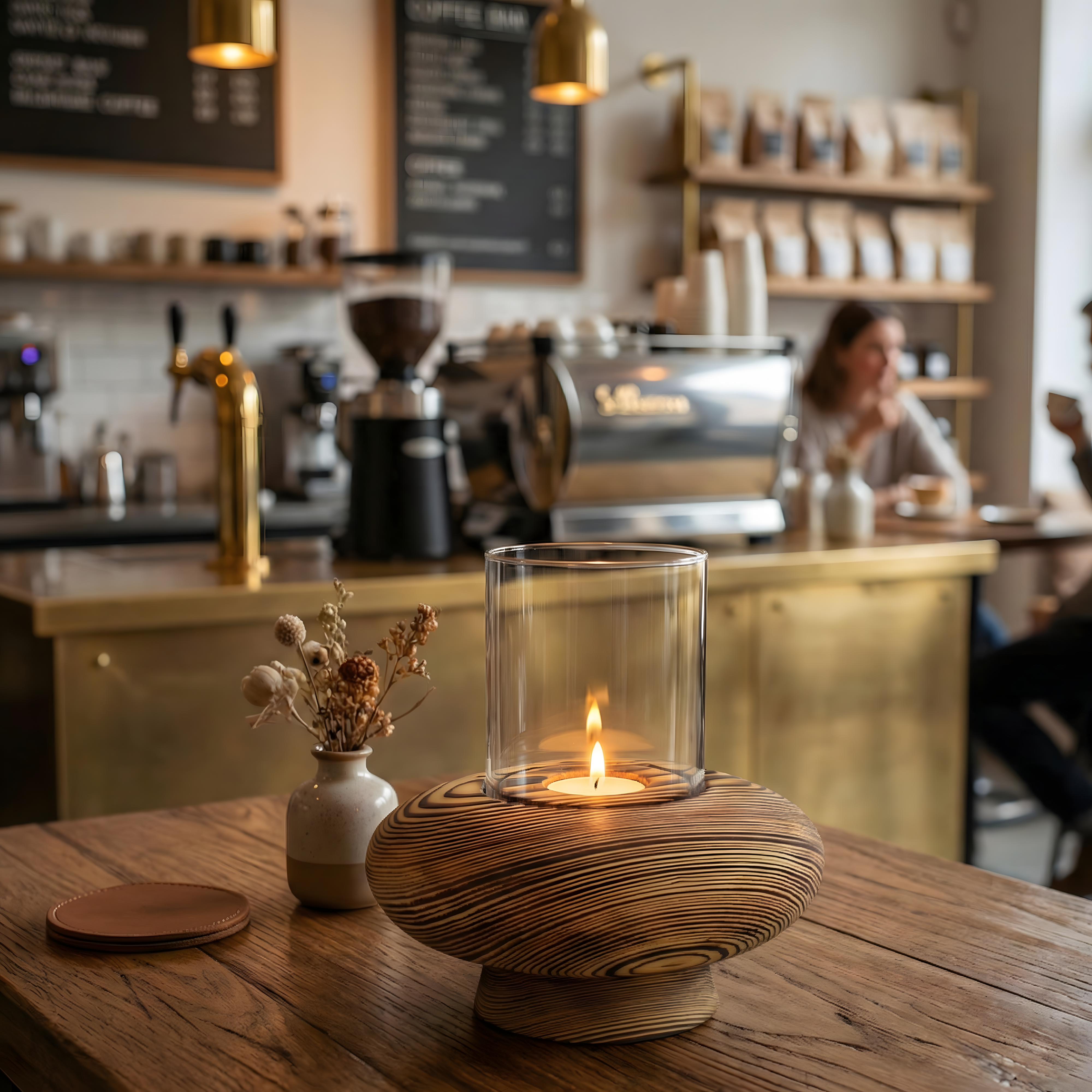 Doğal Renk Tealight Dış Mekan Mumluk