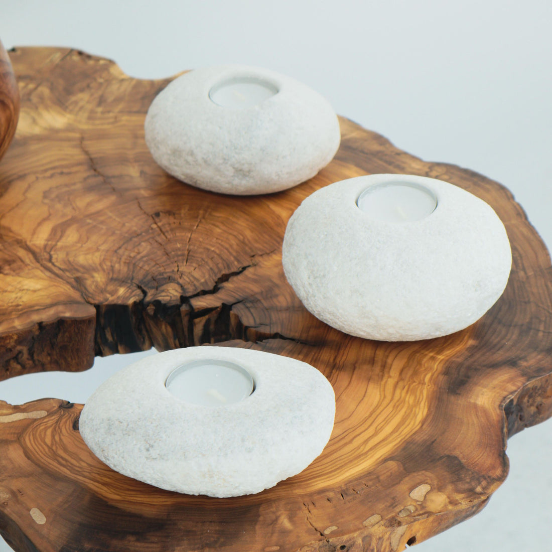 Doğal Taş Dolomit Tealight Mumluk