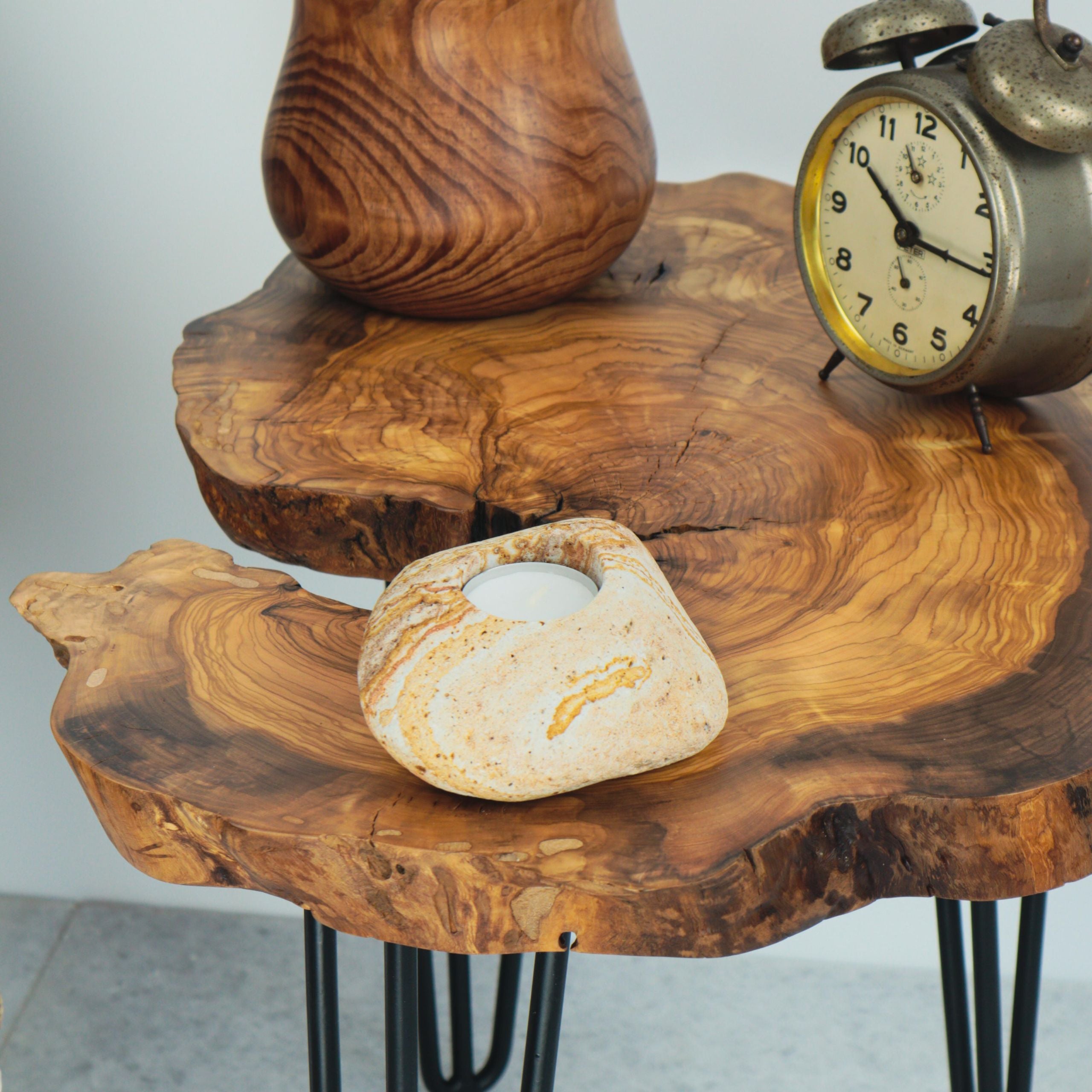 Doğal Taş Rainbow Tealight Mumluk