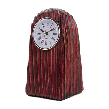 Köknar Ağacı Kırmızı Masa Saati