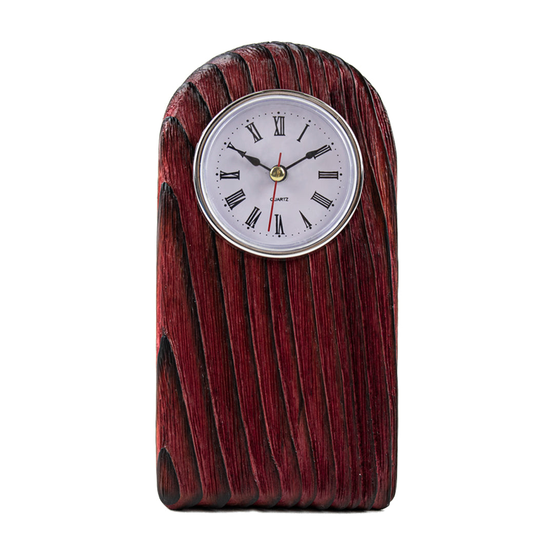 Köknar Ağacı Kırmızı Masa Saati