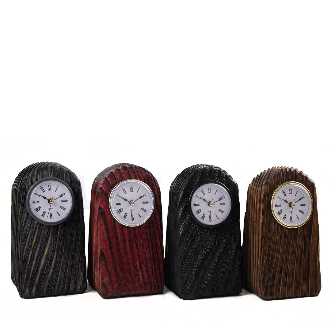 Köknar Ağacı Kırmızı Masa Saati