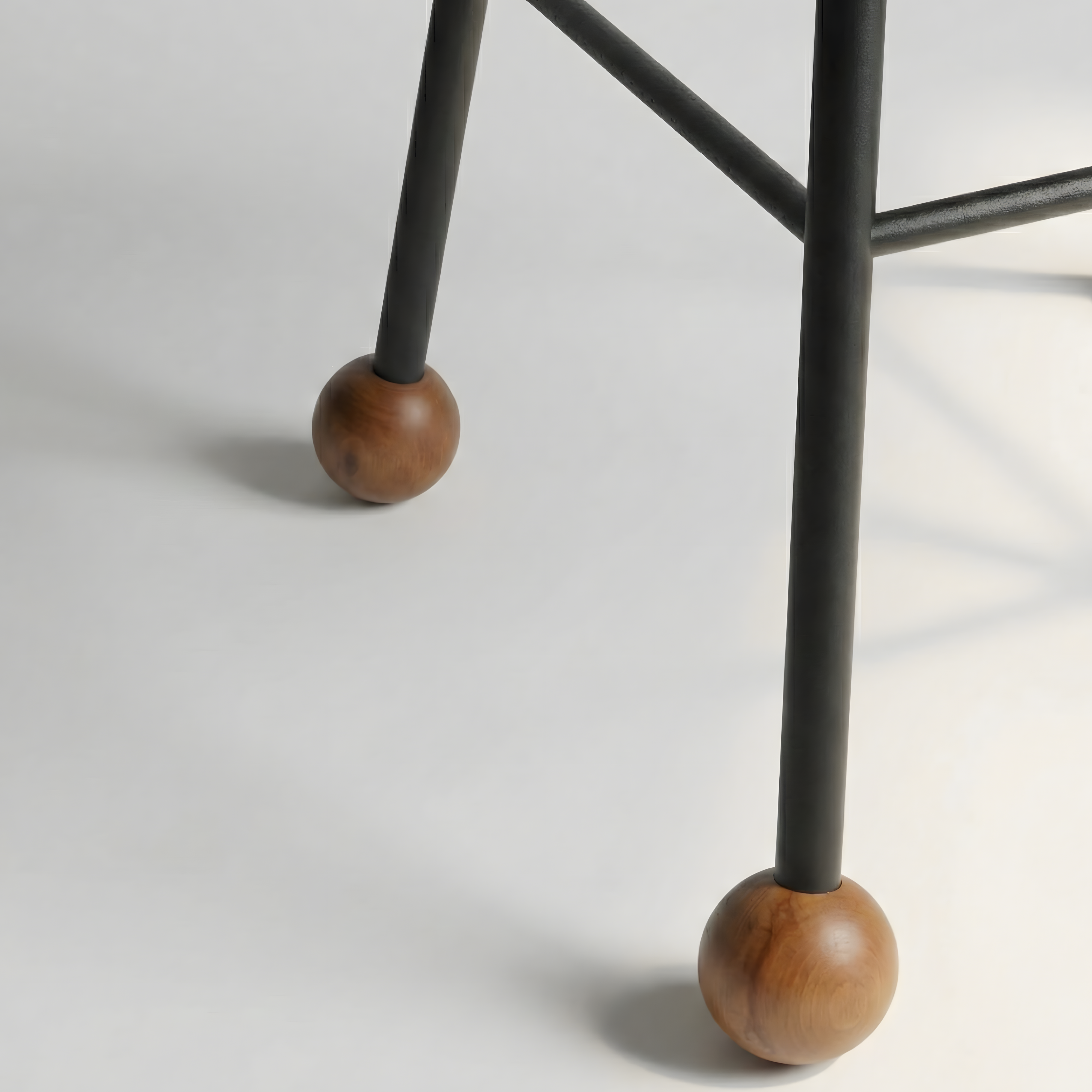 Bar Taburesi Deri Döşemeli Kahverengi Metal Ayaklı – 75cm