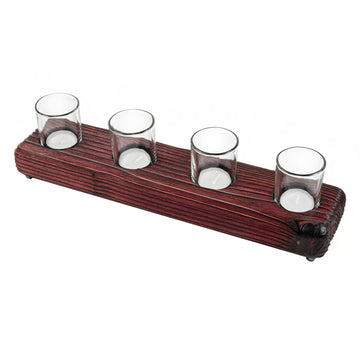 Köknar Ağacı Kırmızı Tealight Mumluk