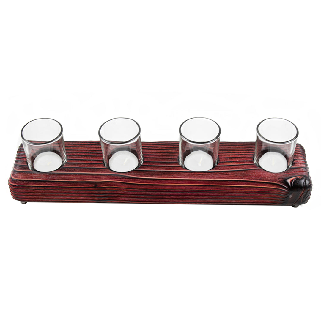 Köknar Ağacı Kırmızı Tealight Mumluk