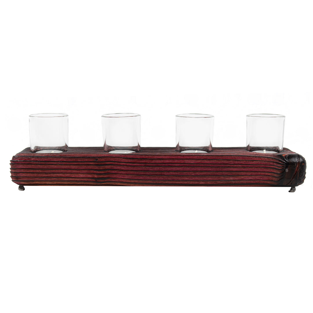 Köknar Ağacı Kırmızı Tealight Mumluk