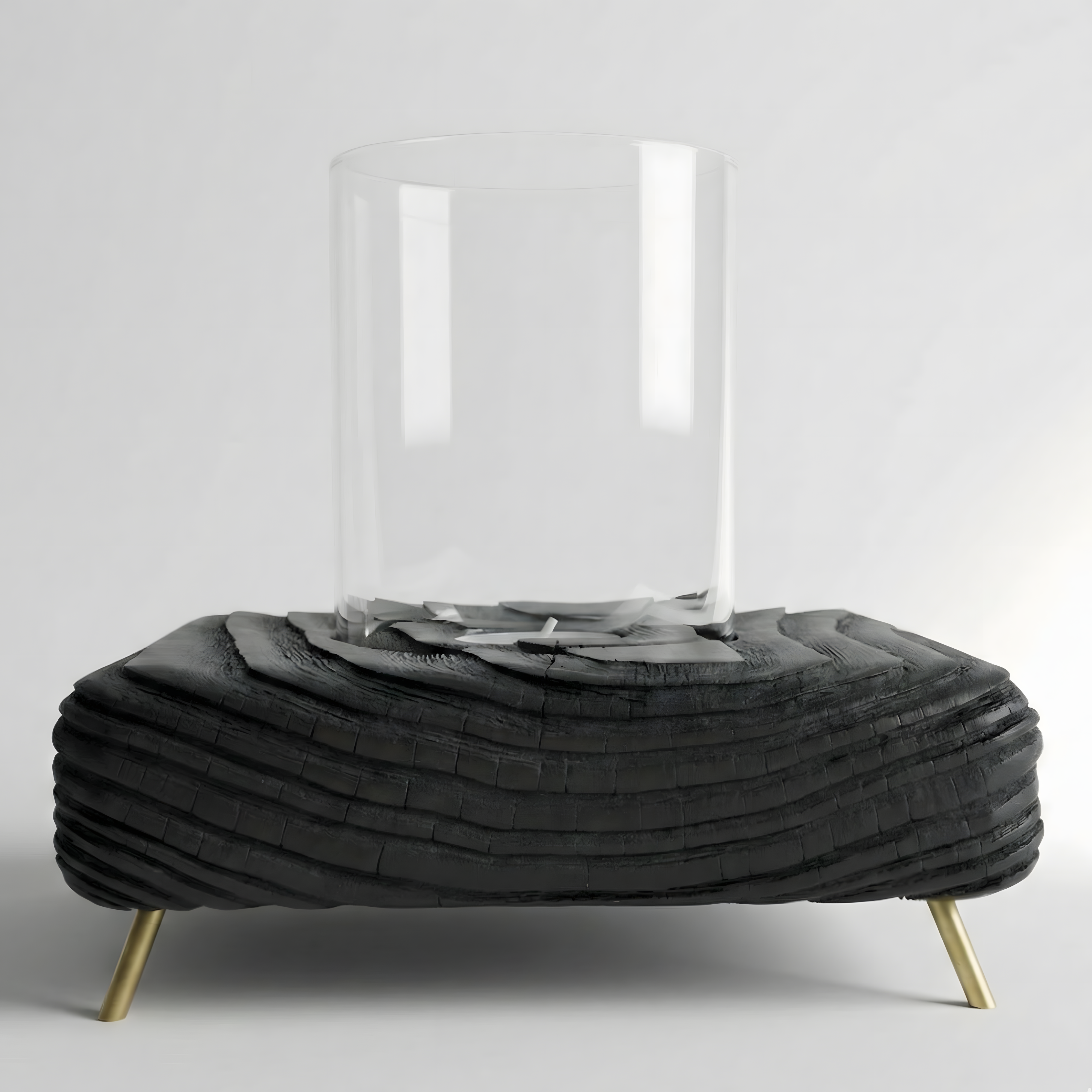 Fanuslu Siyah Tealight Mumluk