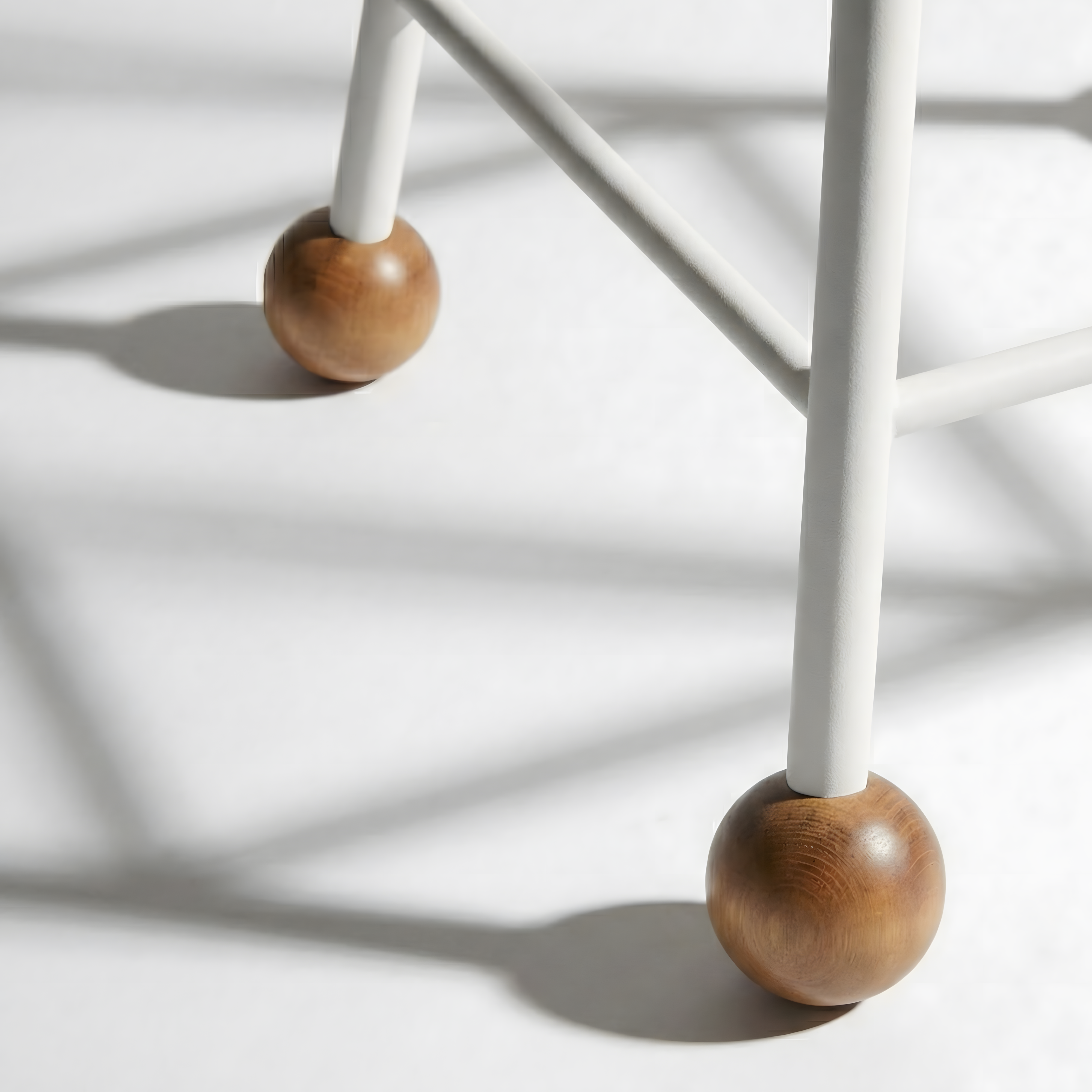 Bar Taburesi Ahşap Beyaz Metal Ayaklı – 65cm