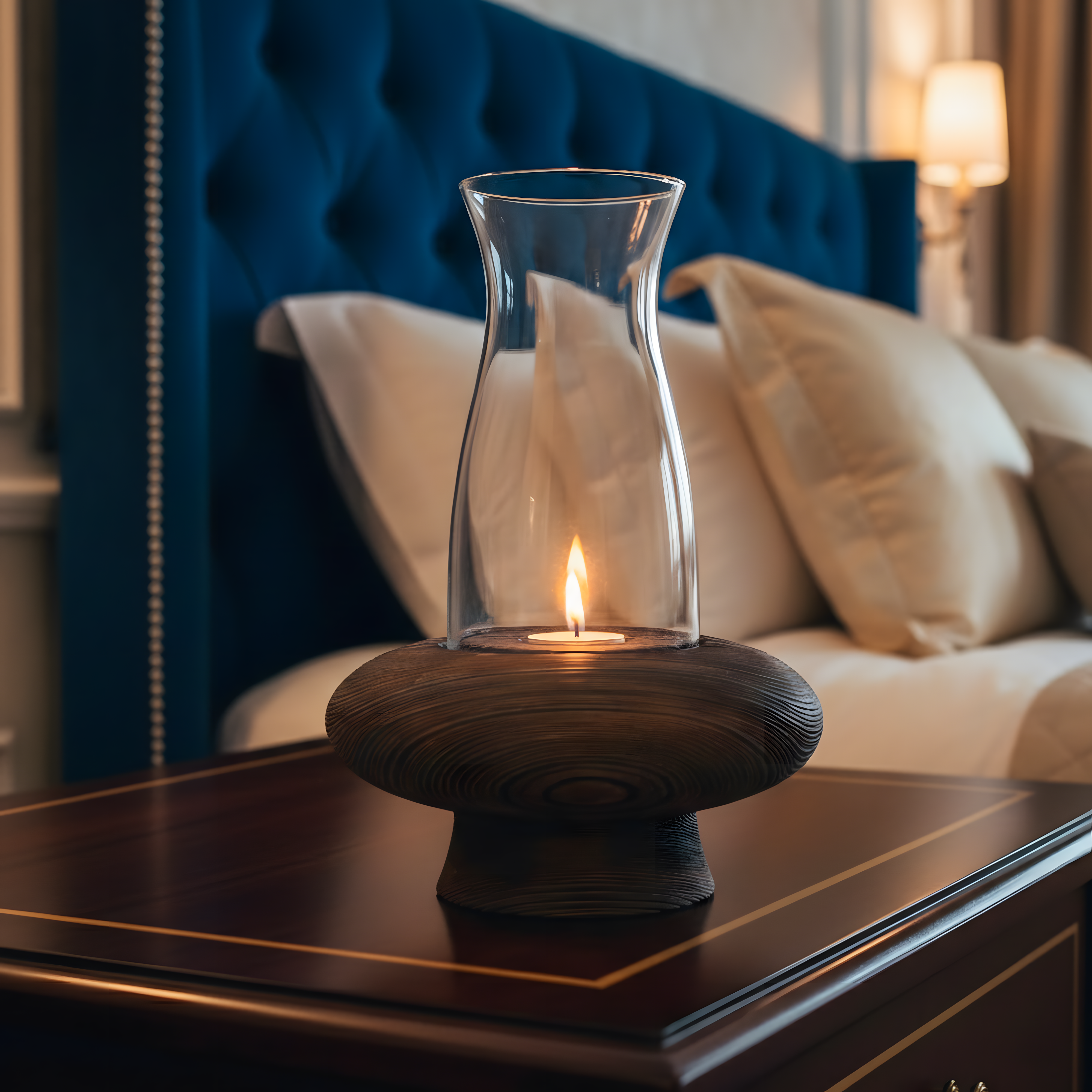 Ceviz Rengi Tealight Dış Mekan Mumluk