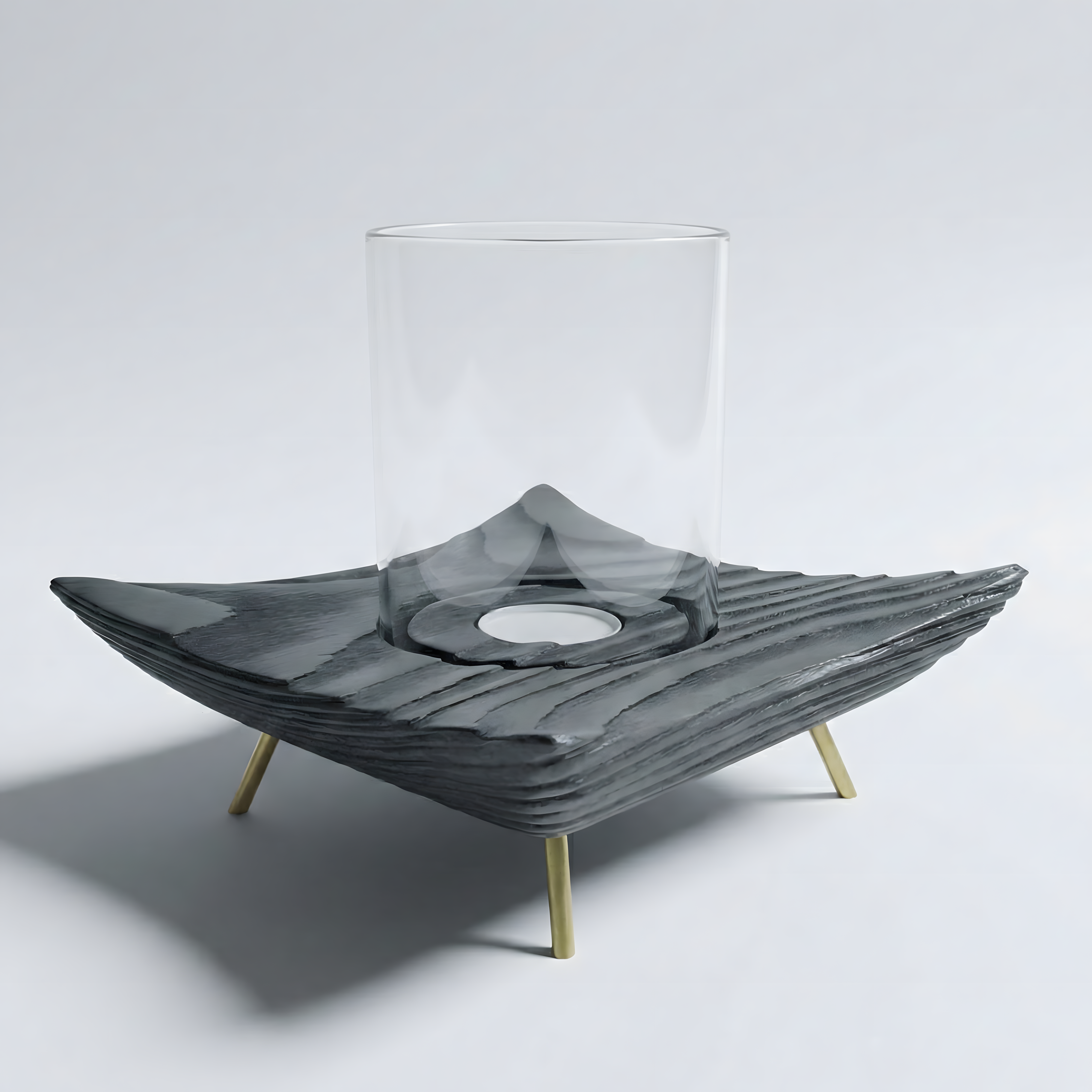 Siyah Tealight Dış Mekan Mumluk