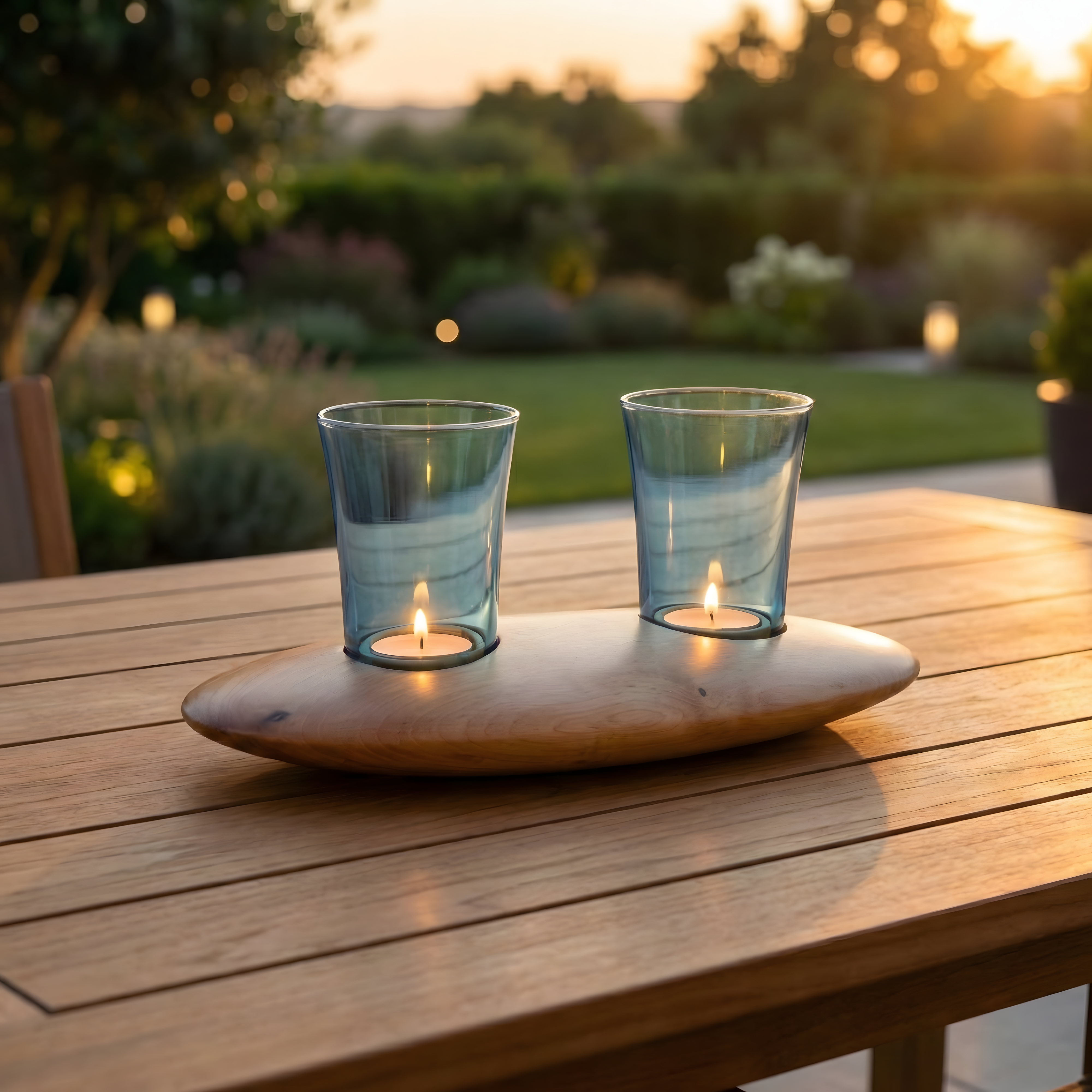 Ceviz Ağacı Tealight Dış Mekan Mumluk