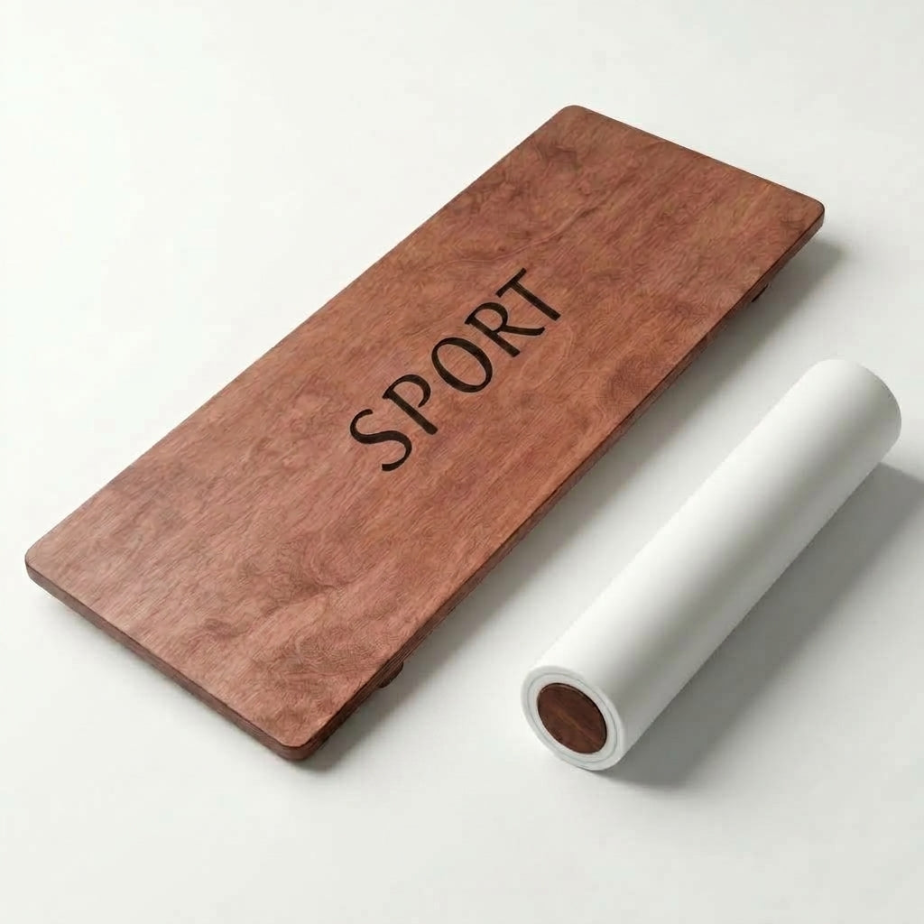 Denge Tahtası - Kayın Marin Kontraplak ve Silindir Seti | Wood Stone Art