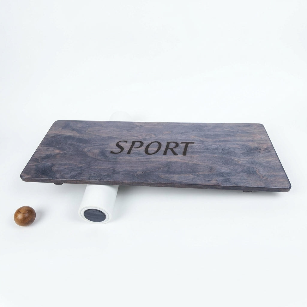 3D Toplu ve Silindirli Denge Tahtası Seti - İleri Seviye (73x28 cm) | Sport Serisi