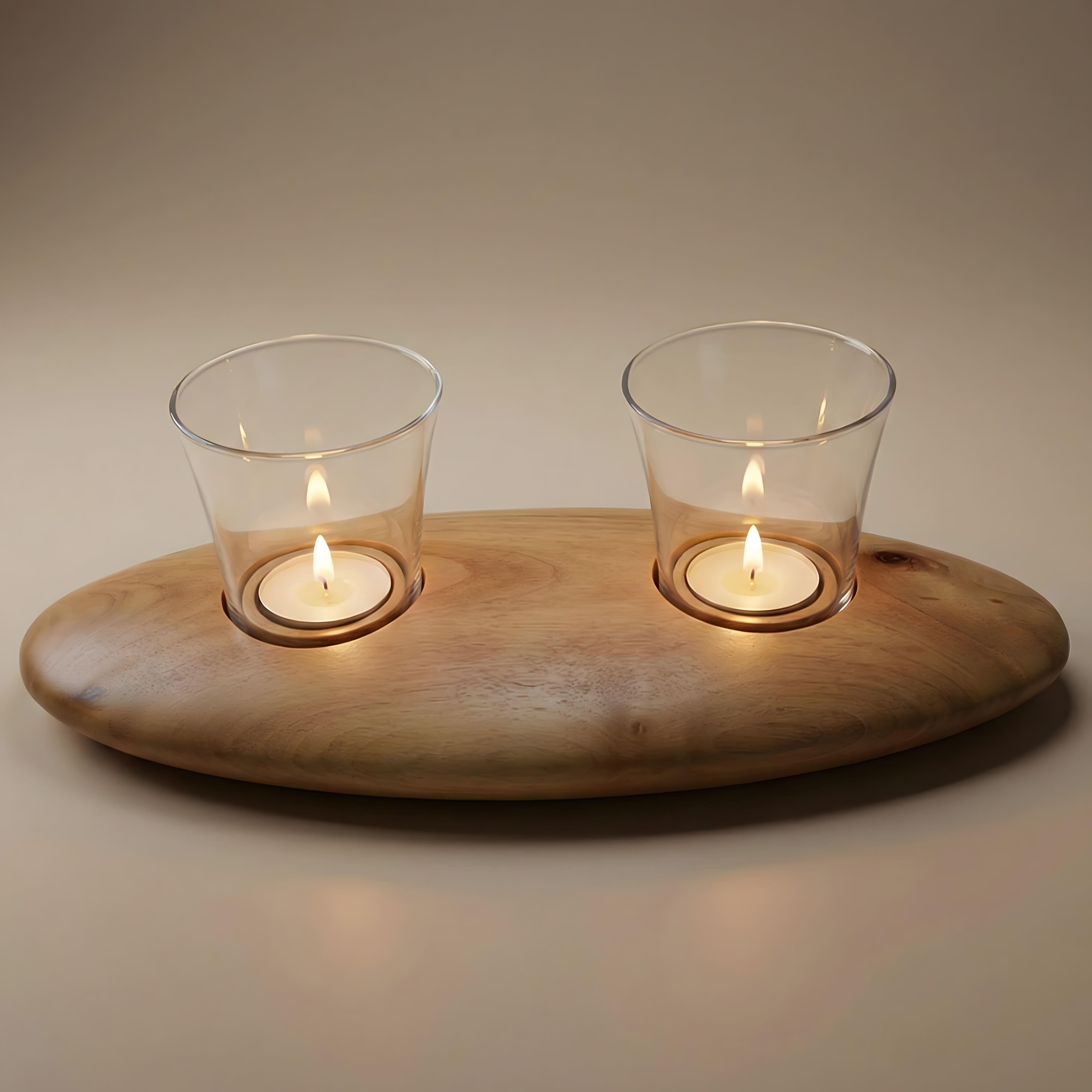 Ceviz Ağacı Tealight Dış Mekan Mumluk