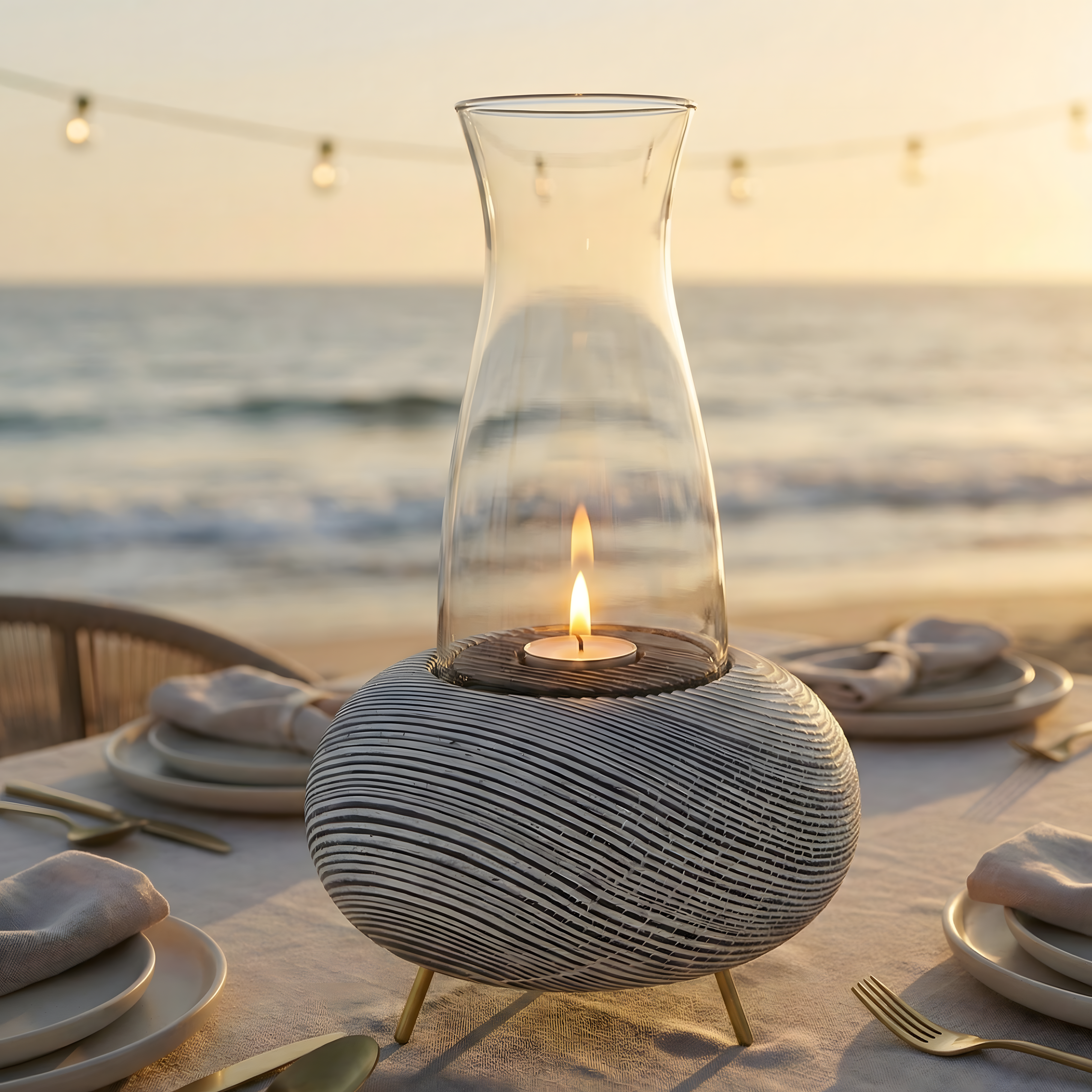 Eskitme Tealight Dış Mekan Mumluk