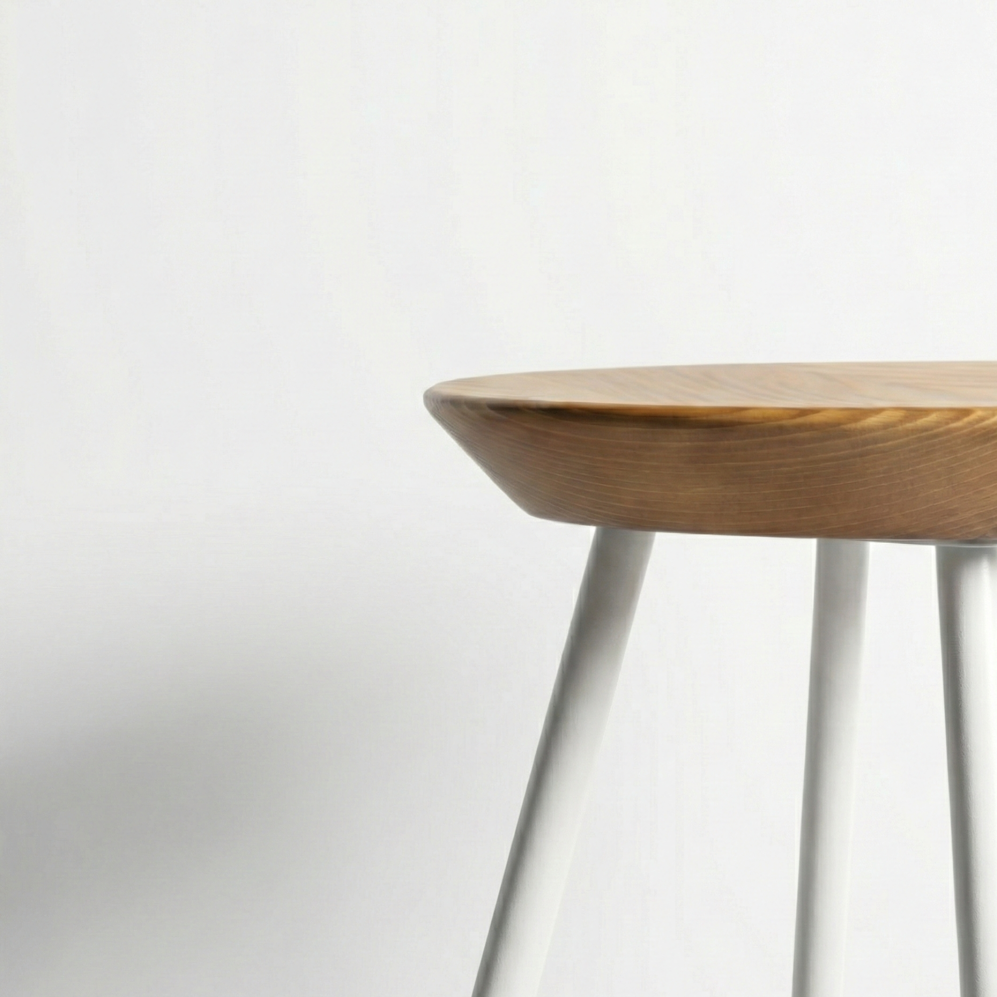 Bar Taburesi Ahşap Beyaz Metal Ayaklı – 75cm